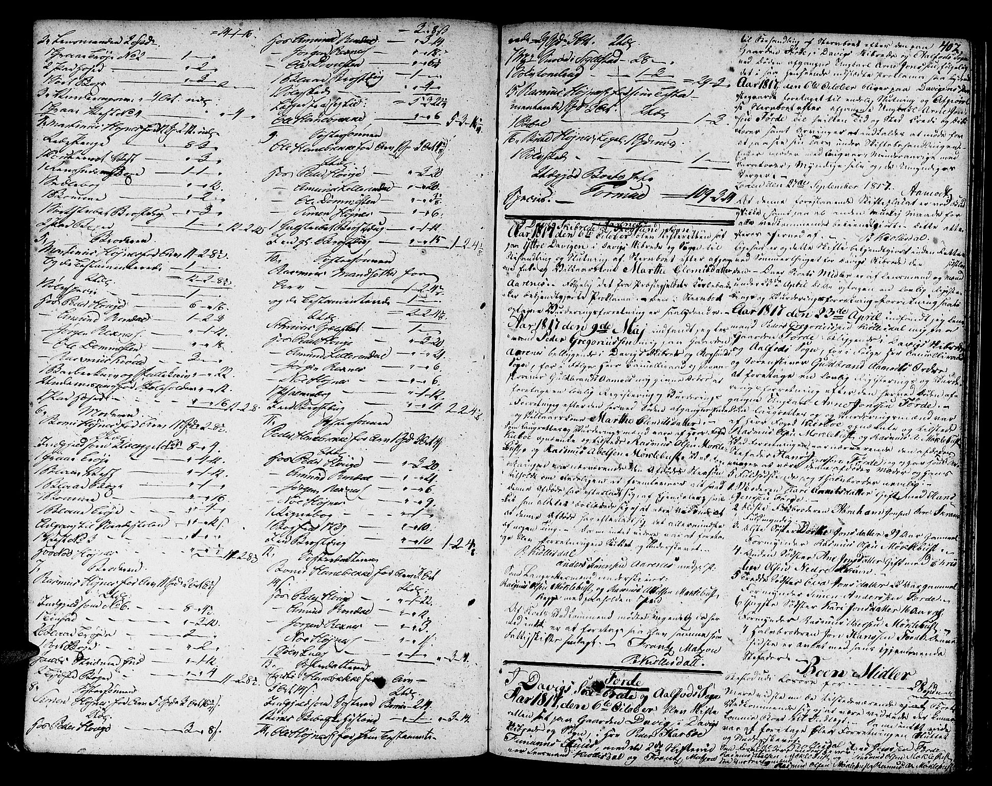 Nordfjord sorenskriveri, AV/SAB-A-2801/1/04/04a/L0022a: Skifteprotokollar, 1813-1817, s. 401b-402a