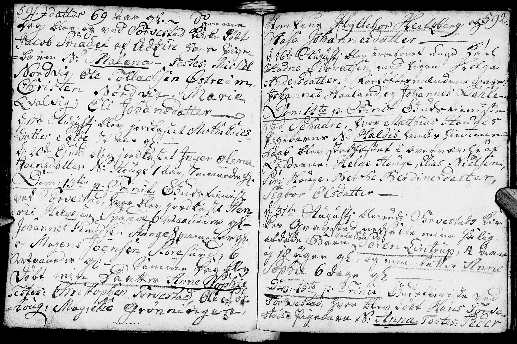 Torvastad sokneprestkontor, AV/SAST-A -101857/H/Ha/Haa/L0001: Ministerialbok nr. A 1, 1753-1800, s. 591-592