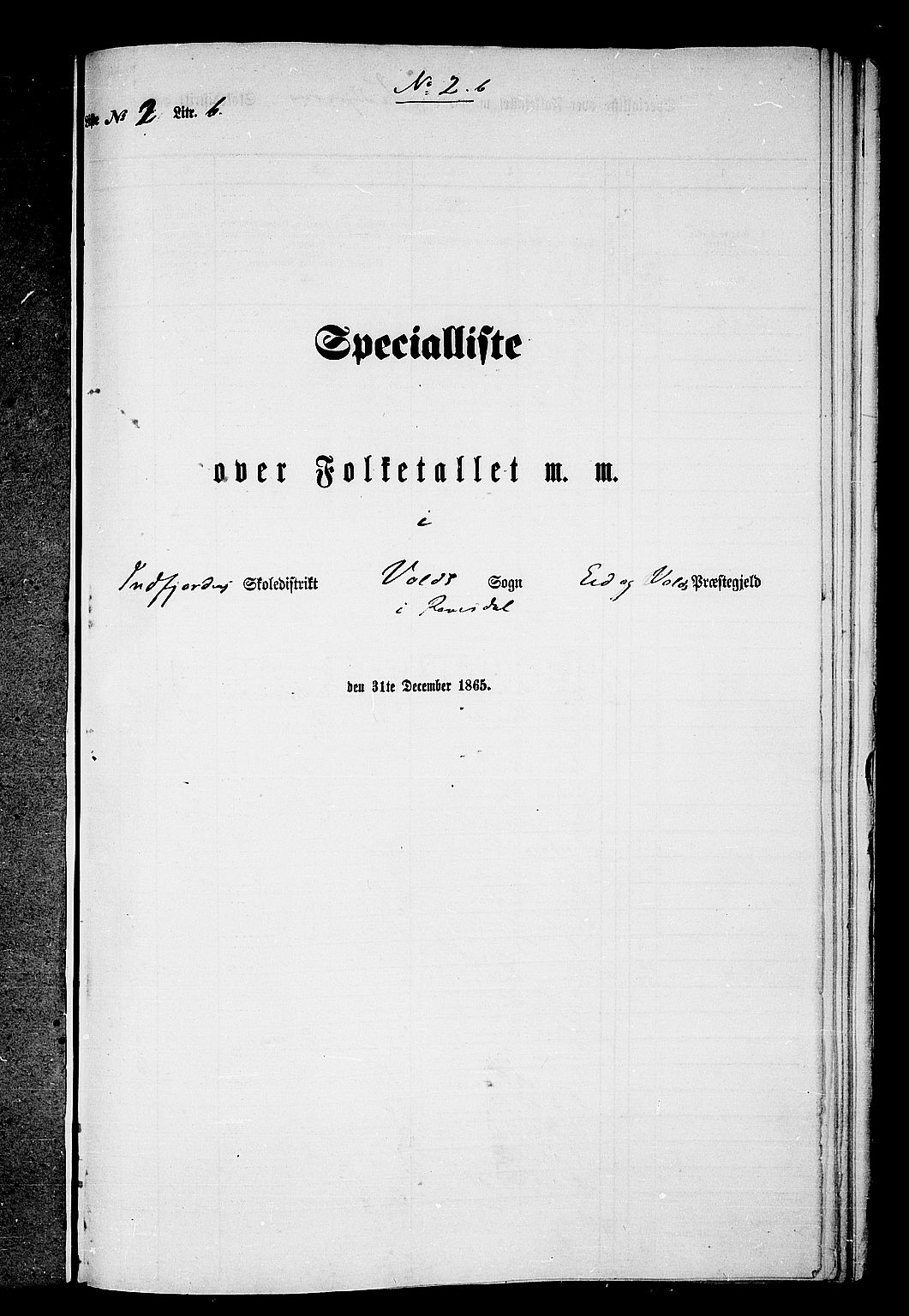 RA, Folketelling 1865 for 1537P Eid og Vold prestegjeld, 1865, s. 45