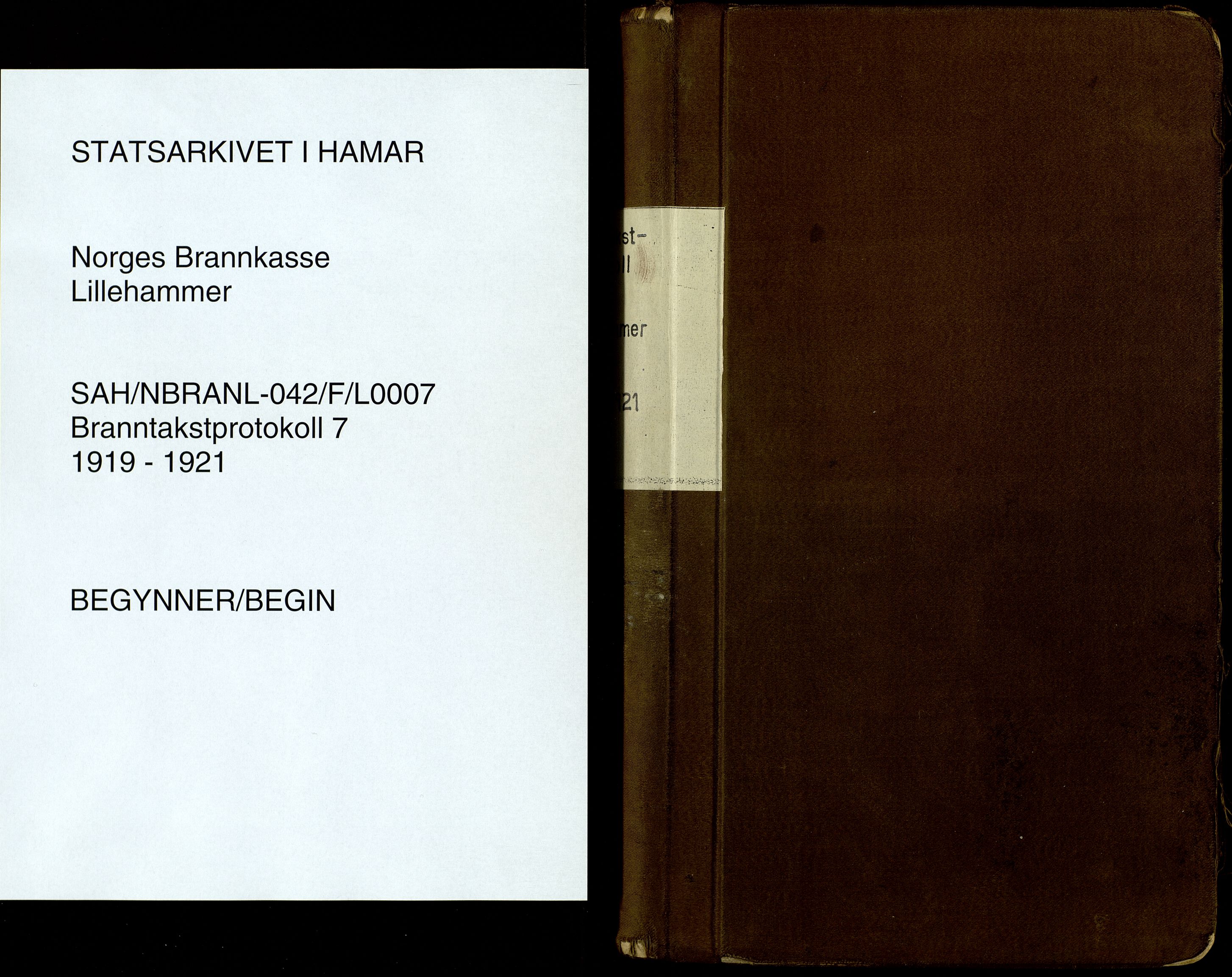 Norges Brannkasse, Lillehammer, AV/SAH-NBRANL-042/F/L0007: Branntakstprotokoll, 1919-1921