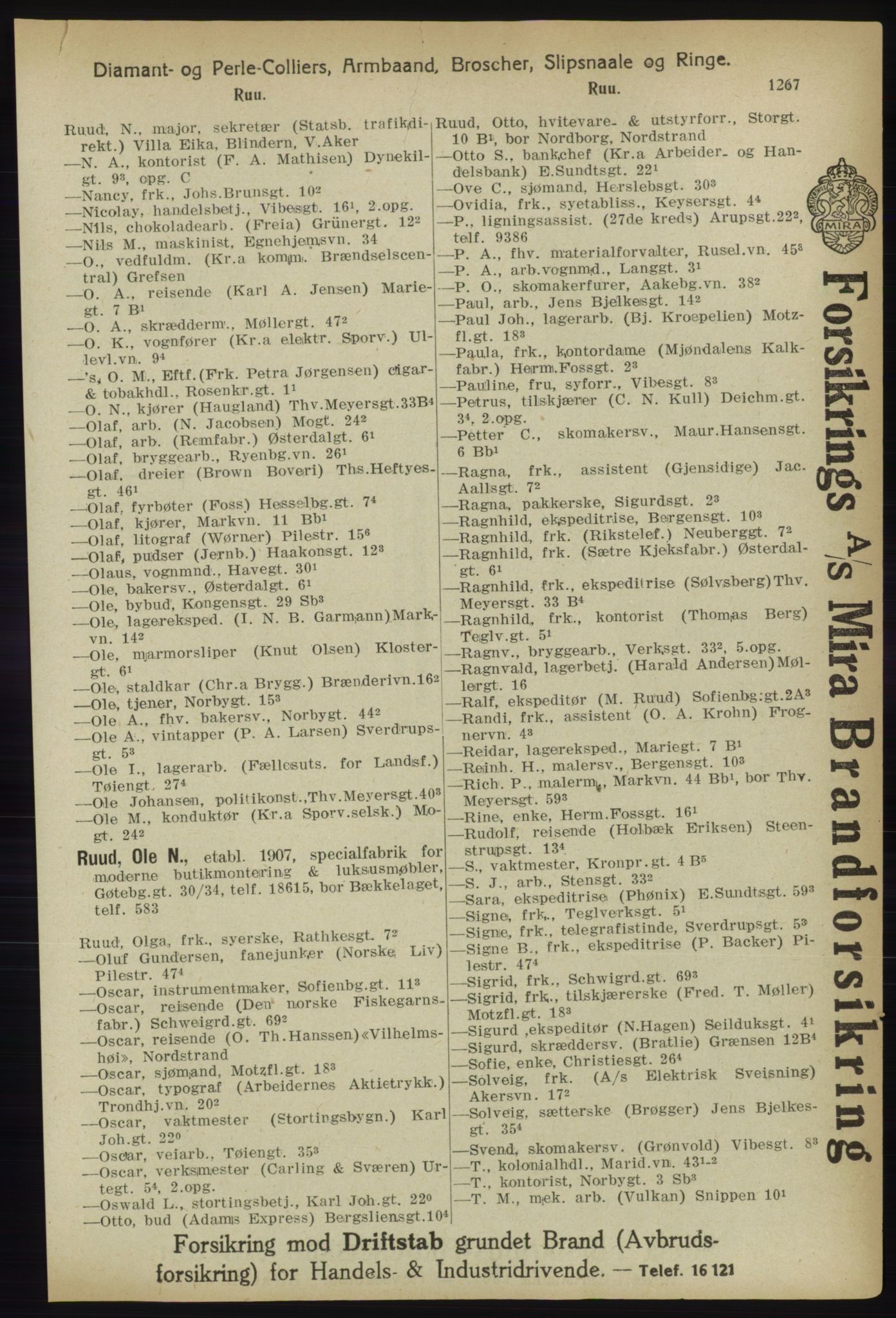 Kristiania/Oslo adressebok, PUBL/-, 1918, s. 1292