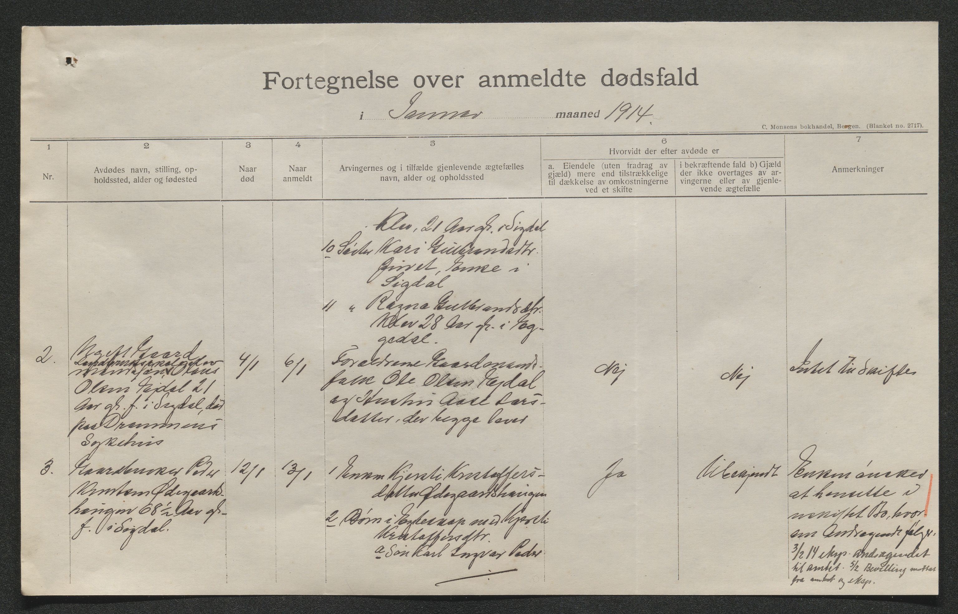 Eiker, Modum og Sigdal sorenskriveri, AV/SAKO-A-123/H/Ha/Hab/L0037: Dødsfallsmeldinger, 1914-1915, s. 458