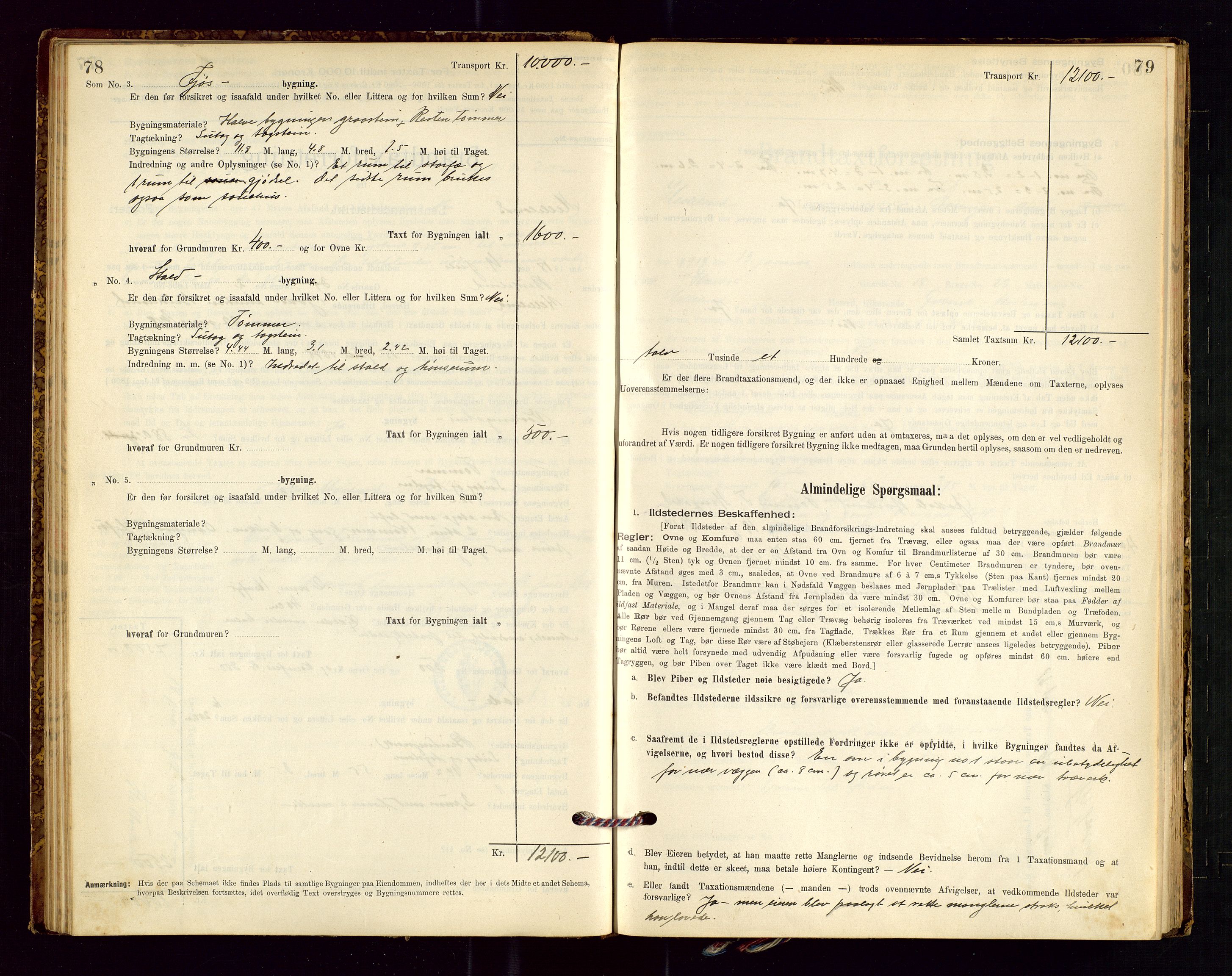 Helleland lensmannskontor, SAST/A-100209/Gob/L0001: "Brandtaxationsprotokol", 1896-1919, s. 78-79