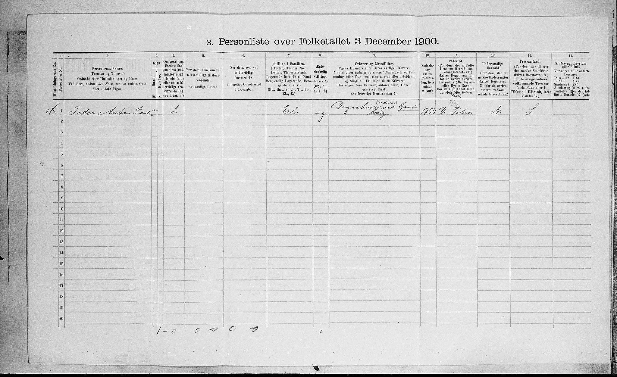 SAH, Folketelling 1900 for 0528 Østre Toten herred, 1900, s. 814