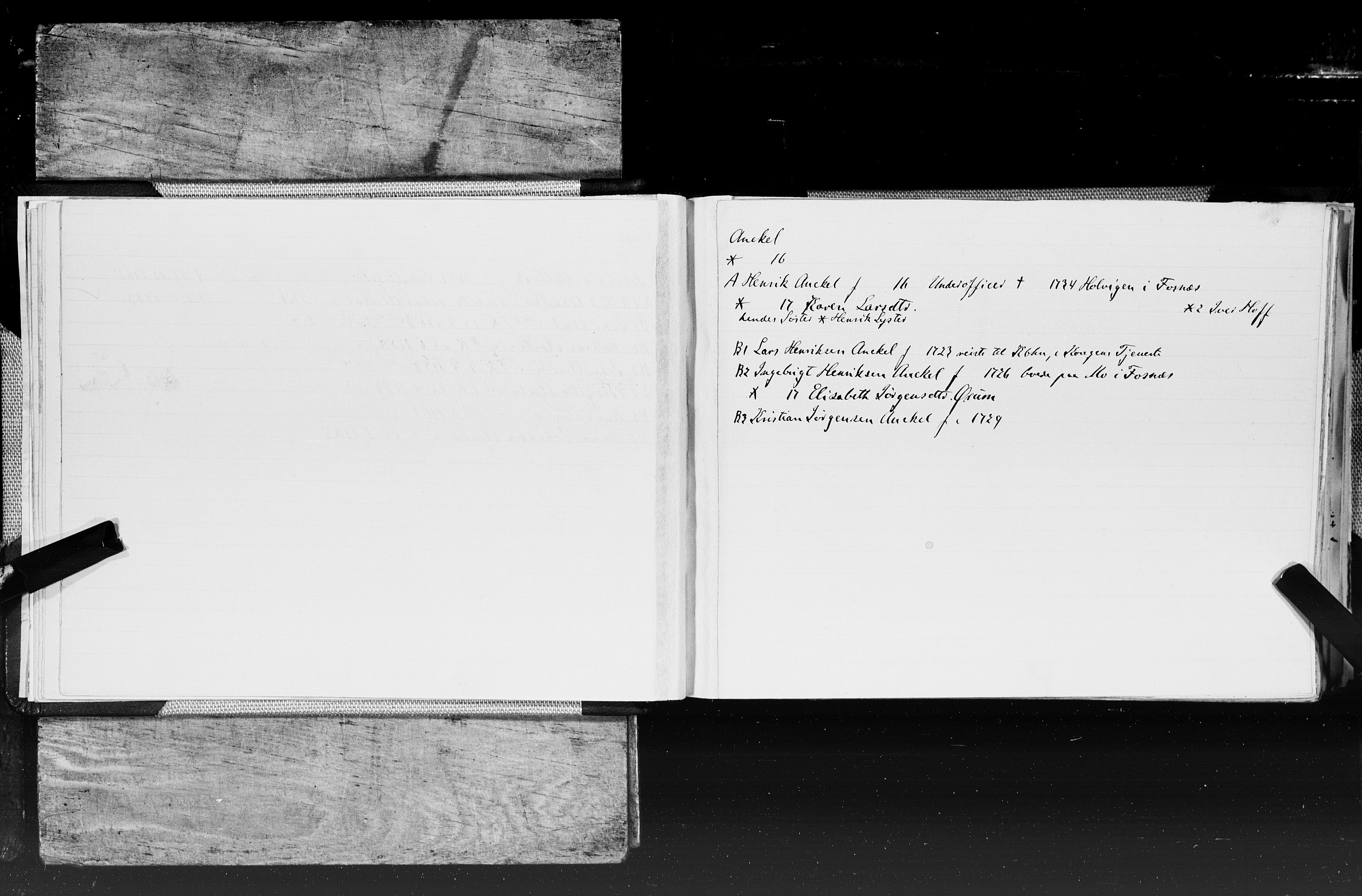 Hornemans samlinger, SAT/PA-X/A/L0017a: A - K, 1600-1886