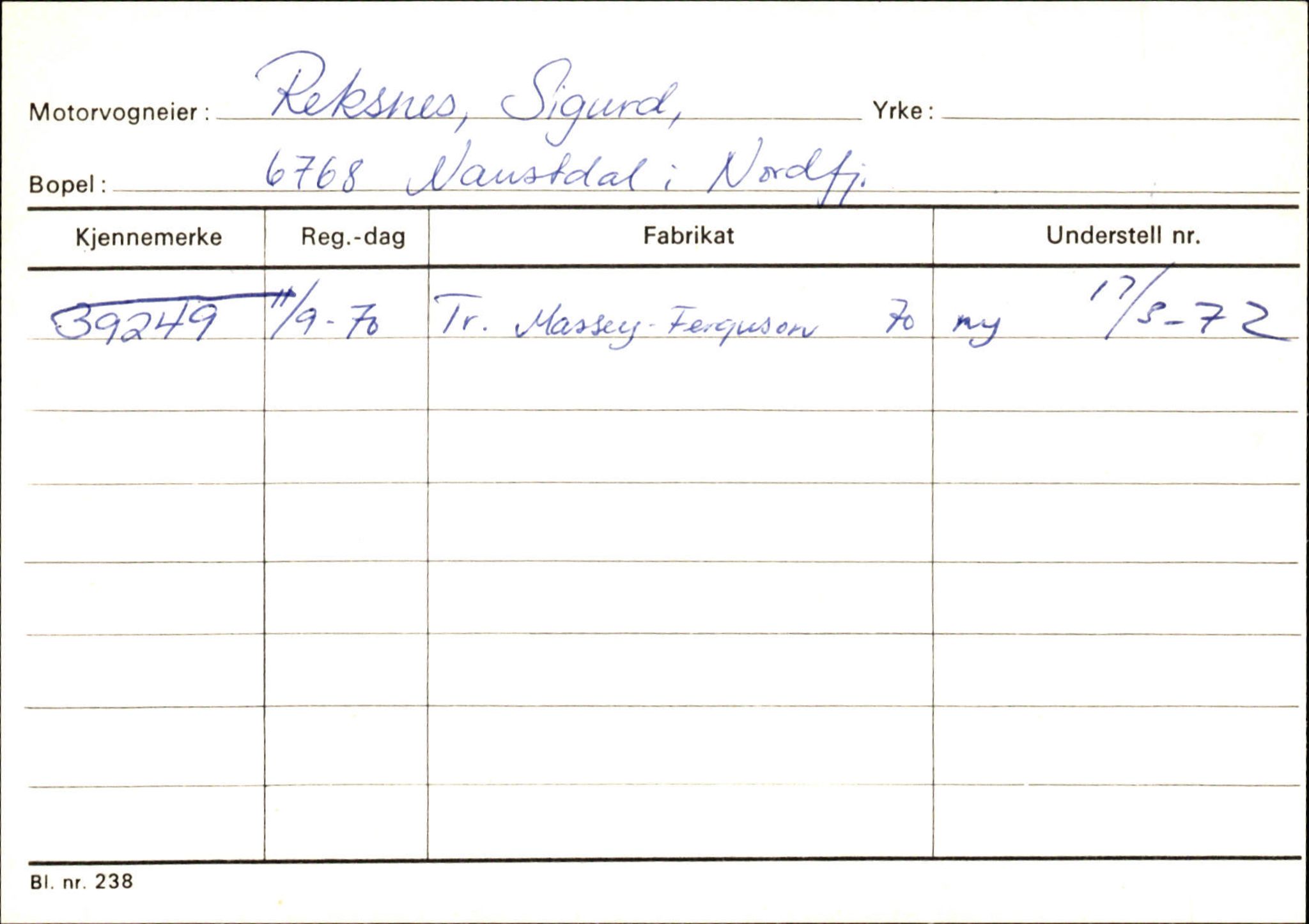 Statens vegvesen, Sogn og Fjordane vegkontor, SAB/A-5301/4/F/L0129: Eigarregistrer Eid A-S, 1945-1975, s. 2176