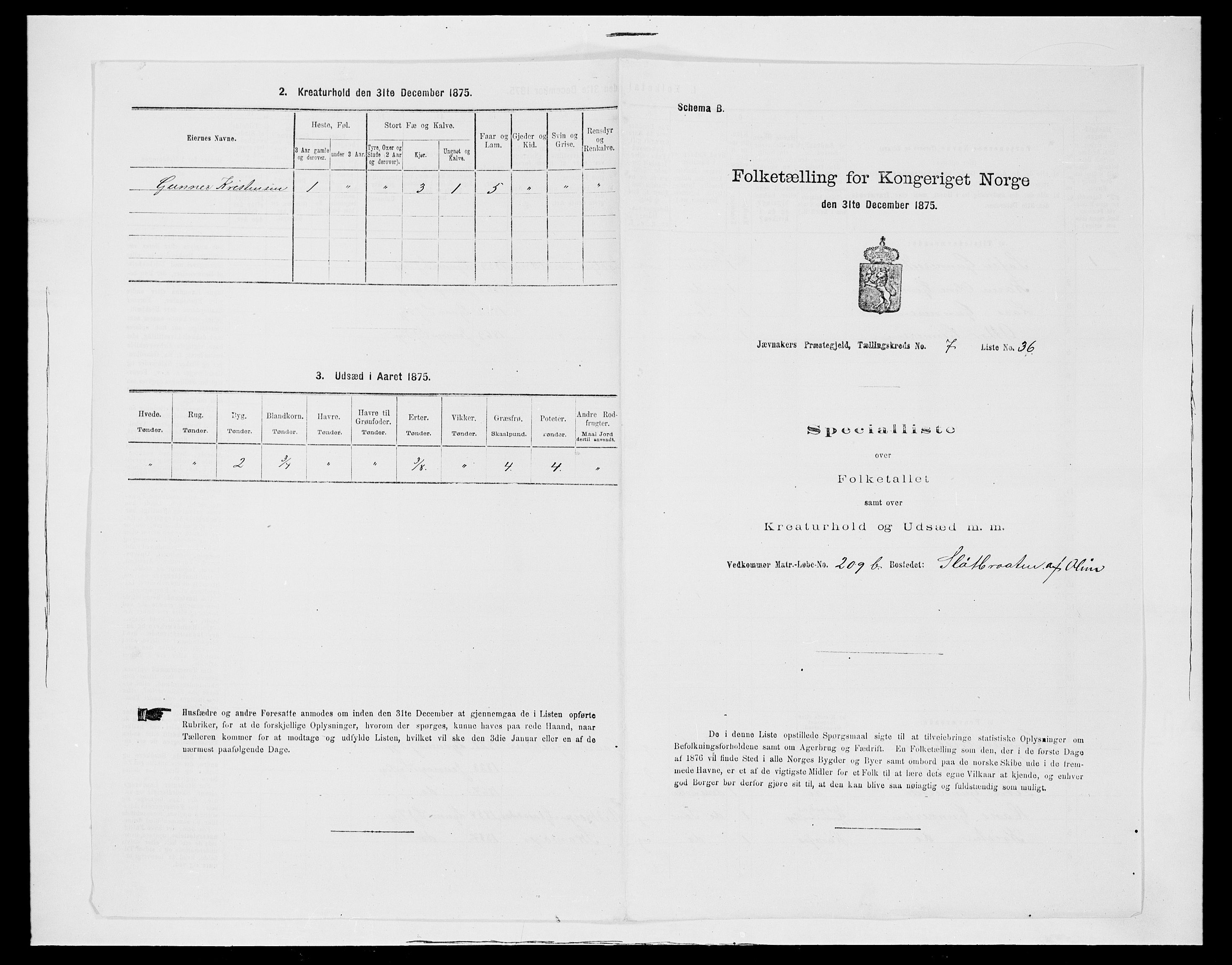SAH, Folketelling 1875 for 0532P Jevnaker prestegjeld, 1875, s. 1228