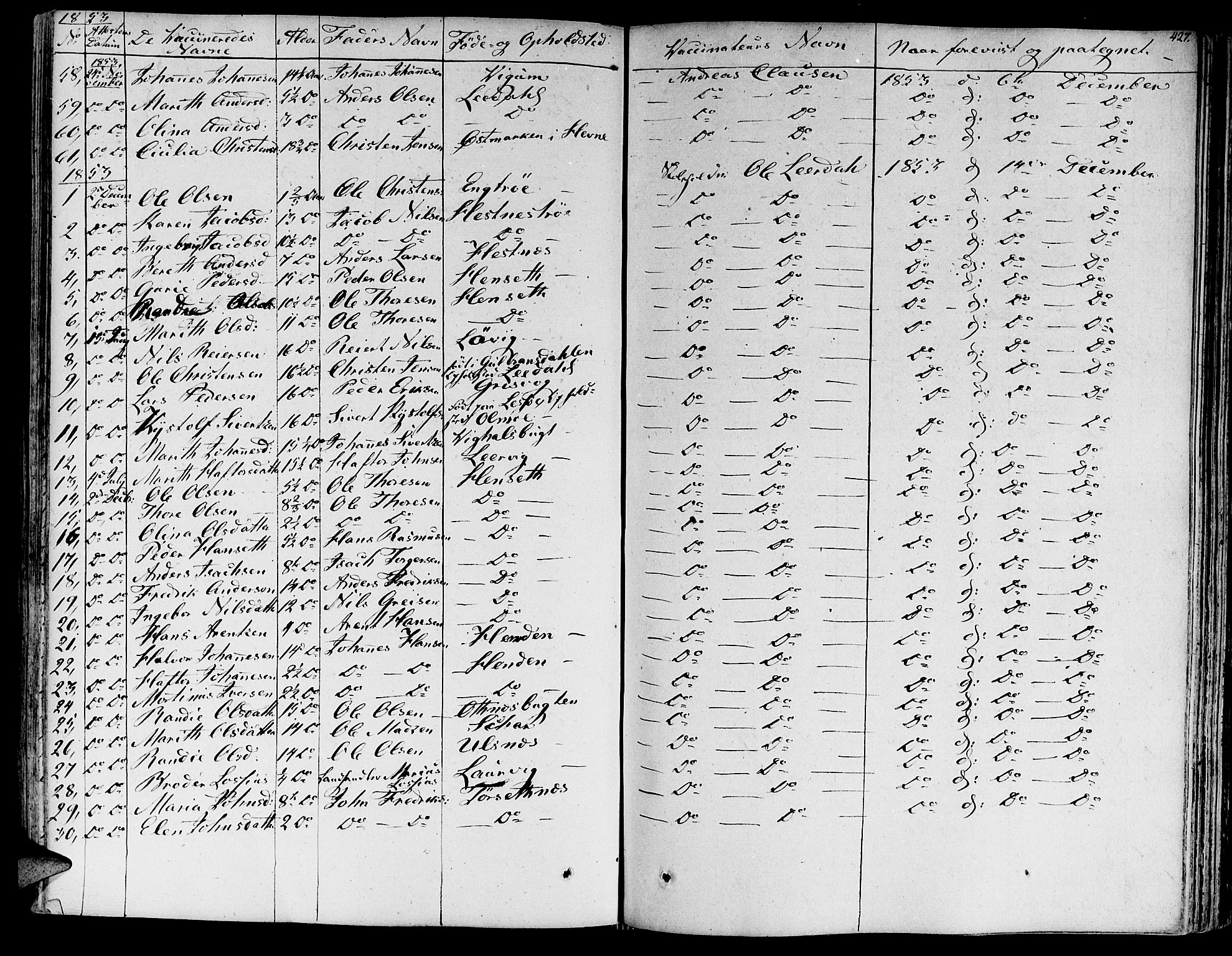 Ministerialprotokoller, klokkerbøker og fødselsregistre - Møre og Romsdal, AV/SAT-A-1454/578/L0904: Ministerialbok nr. 578A03, 1836-1858, s. 427