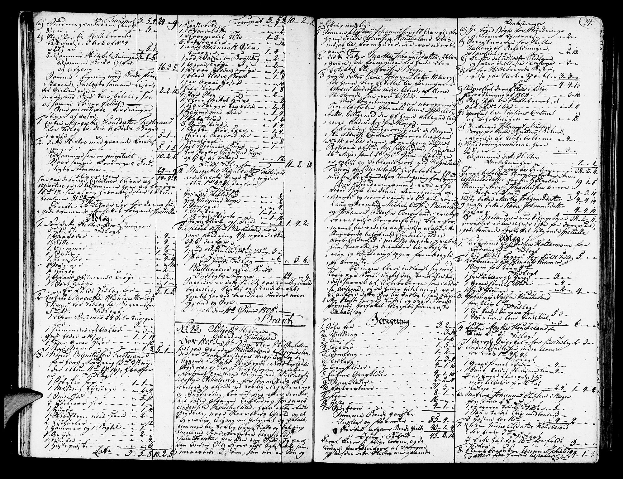 Nordhordland sorenskrivar, AV/SAB-A-2901/1/H/Ha/L0011a: Skifteprotokollar Nordhordland , 1805-1807, s. 23b-24a