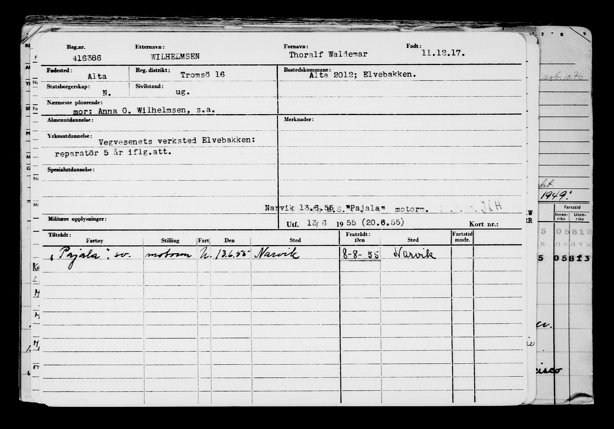 Direktoratet for sjømenn, AV/RA-S-3545/G/Gb/L0153: Hovedkort, 1917, s. 696