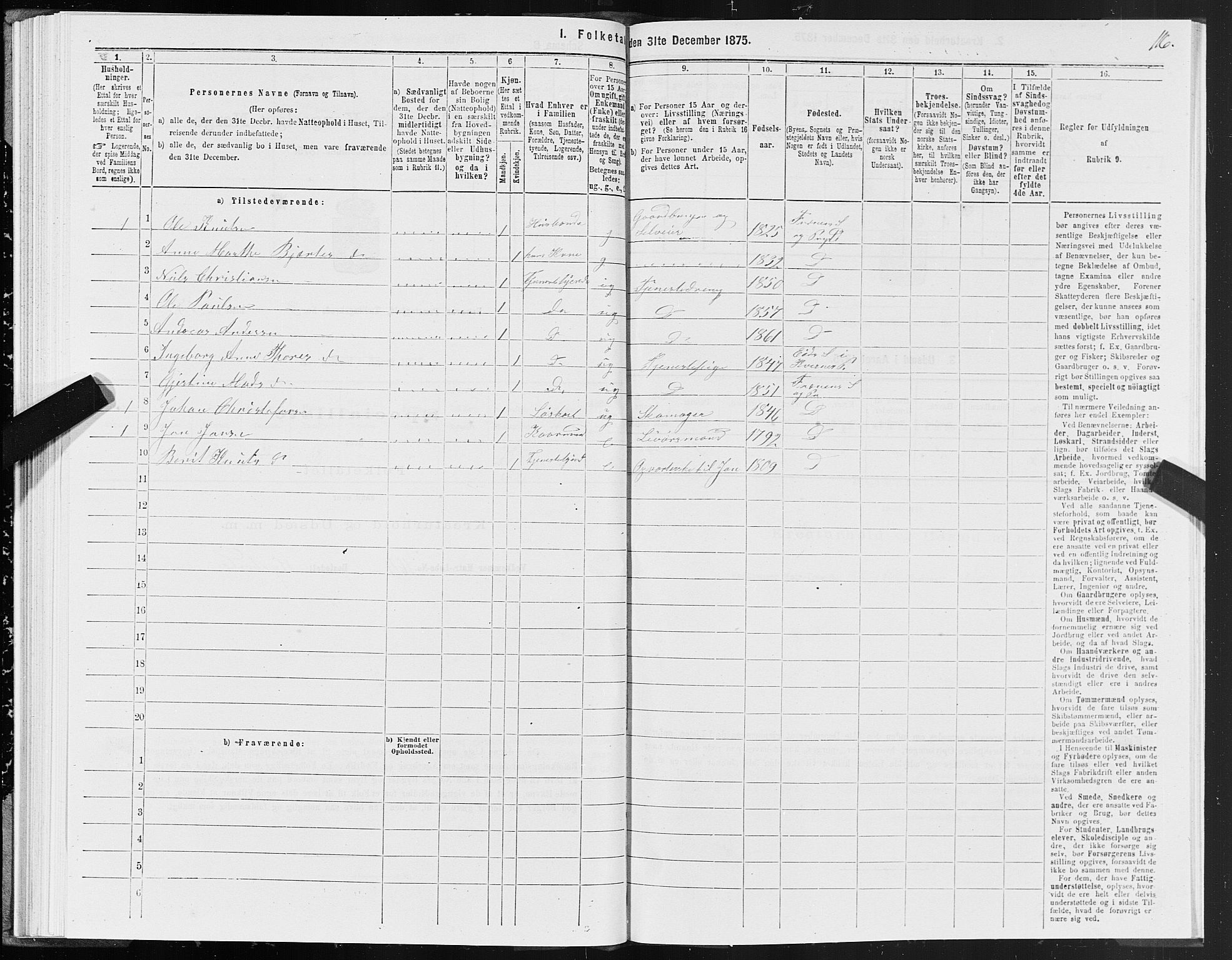 SAT, Folketelling 1875 for 1548P Fræna prestegjeld, 1875, s. 2116