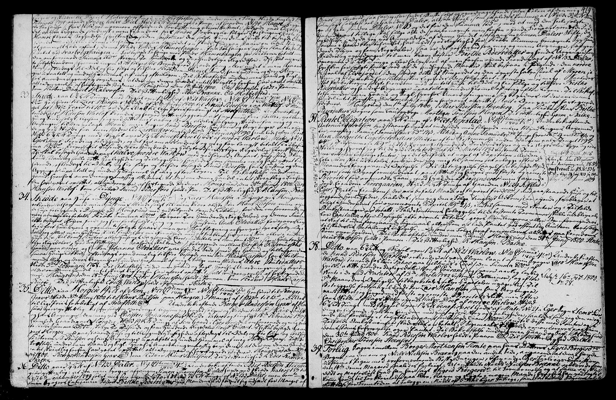 Eiker, Modum og Sigdal sorenskriveri, SAKO/A-123/G/Ga/Gaa/L0005: Pantebok nr. I 5, 1788-1800, s. 419