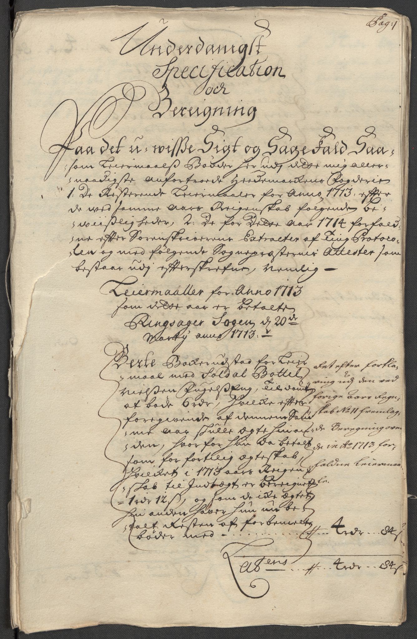 Rentekammeret inntil 1814, Reviderte regnskaper, Fogderegnskap, RA/EA-4092/R16/L1051: Fogderegnskap Hedmark, 1714, s. 204