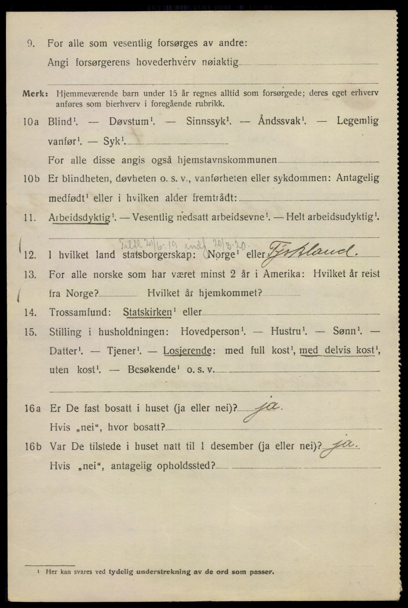 SAO, Folketelling 1920 for 0301 Kristiania kjøpstad, 1920, s. 254598