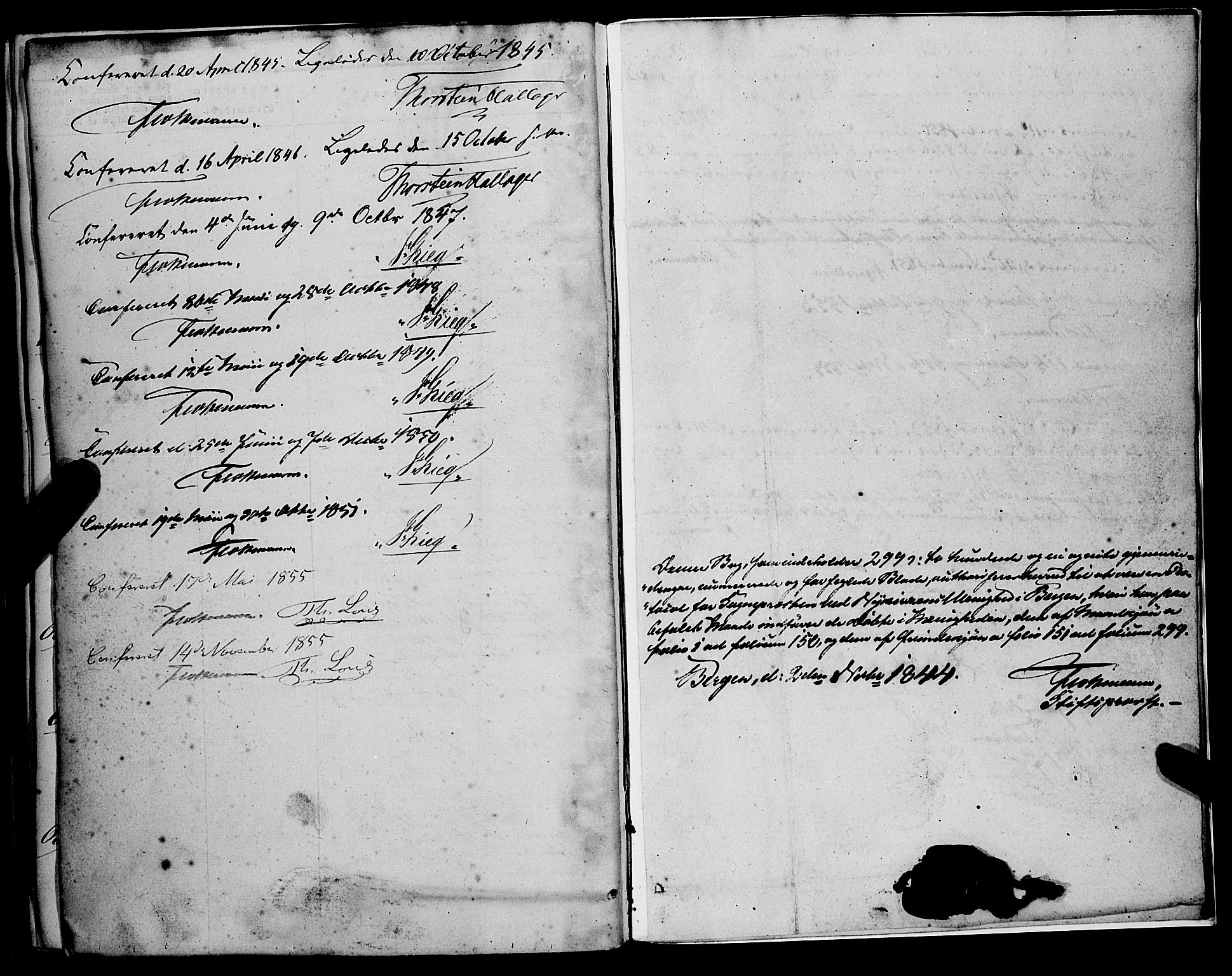 Nykirken Sokneprestembete, AV/SAB-A-77101/H/Haa/L0014: Ministerialbok nr. B 1, 1844-1858