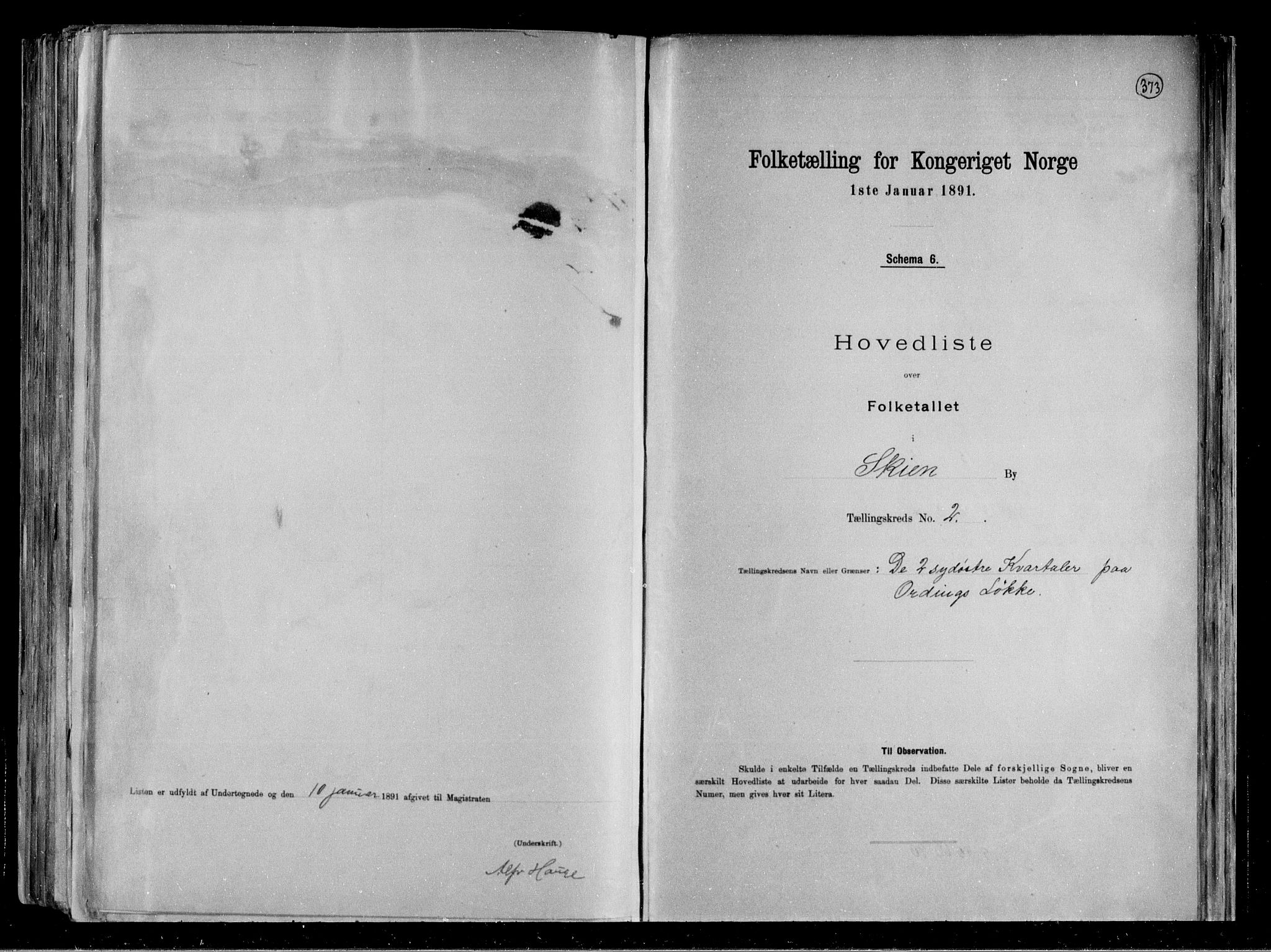 RA, Folketelling 1891 for 0806 Skien kjøpstad, 1891, s. 11