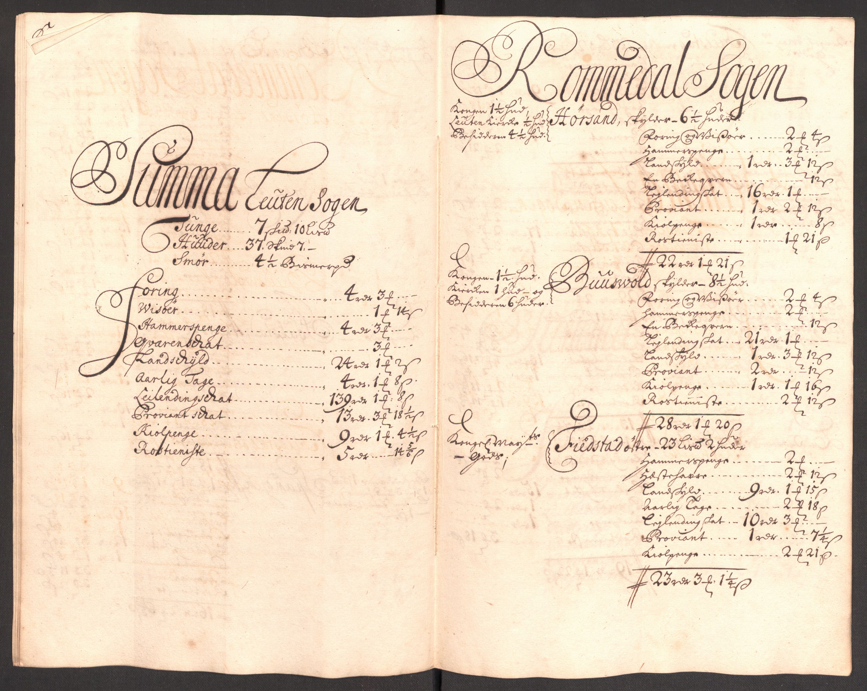 Rentekammeret inntil 1814, Reviderte regnskaper, Fogderegnskap, AV/RA-EA-4092/R16/L1044: Fogderegnskap Hedmark, 1708, s. 214