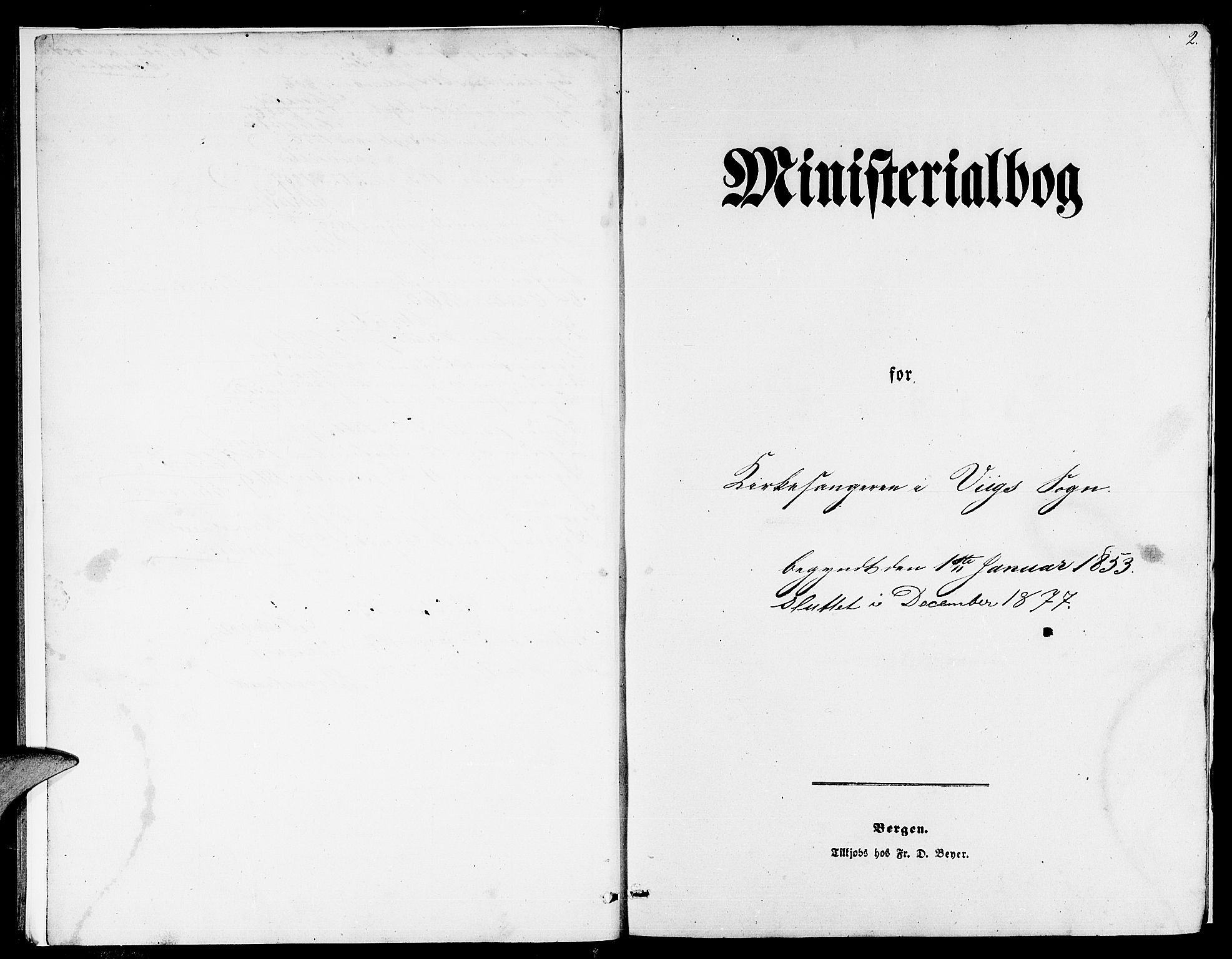 Gaular sokneprestembete, SAB/A-80001/H/Hab: Klokkerbok nr. C 1, 1853-1877