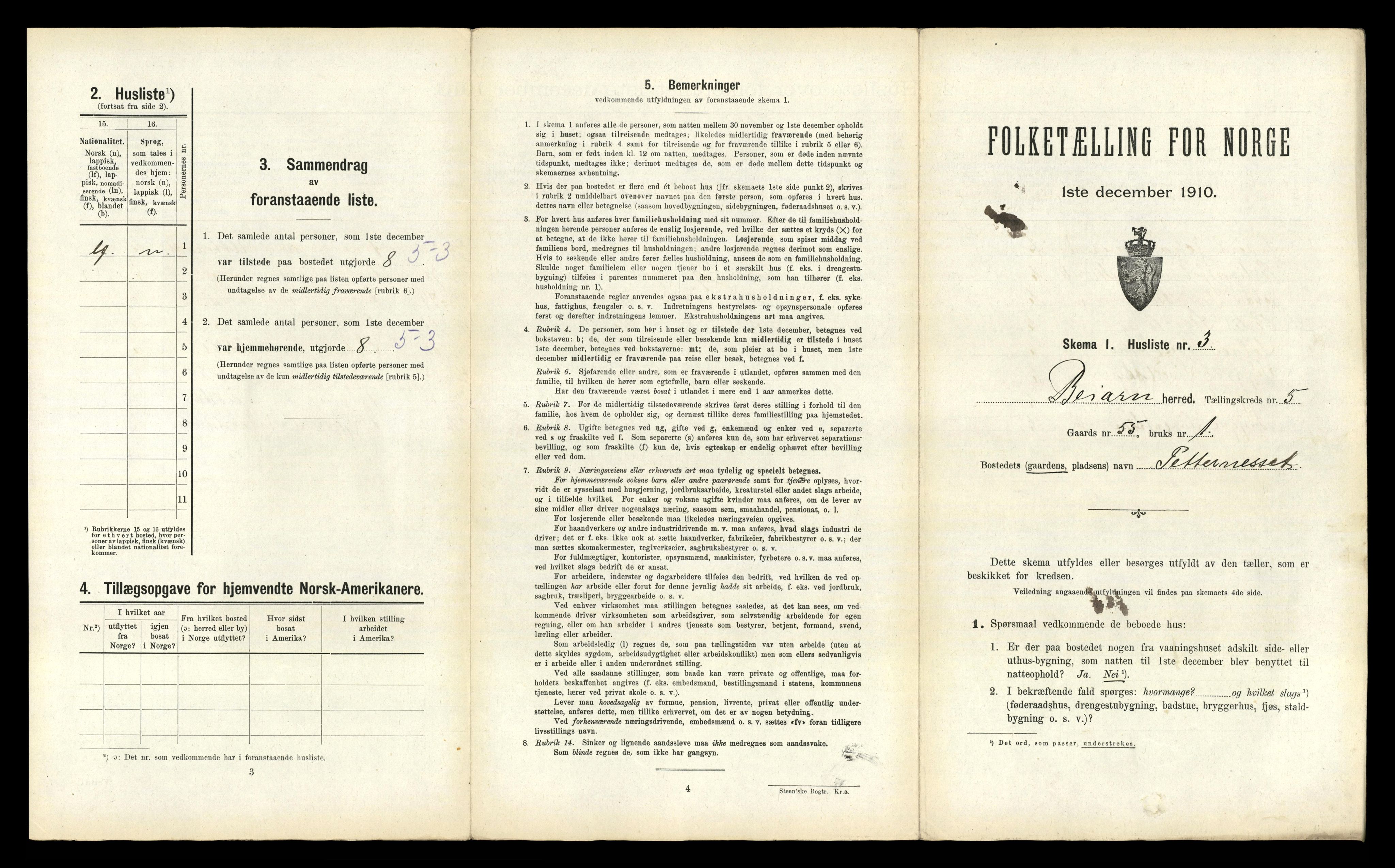 RA, Folketelling 1910 for 1839 Beiarn herred, 1910, s. 493