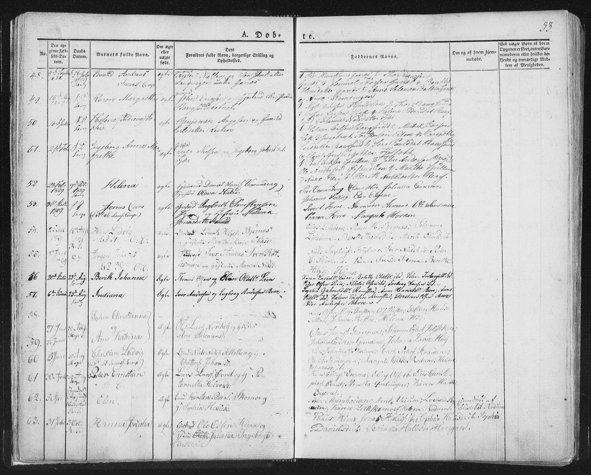 Ministerialprotokoller, klokkerbøker og fødselsregistre - Nord-Trøndelag, SAT/A-1458/764/L0551: Ministerialbok nr. 764A07a, 1824-1864, s. 33