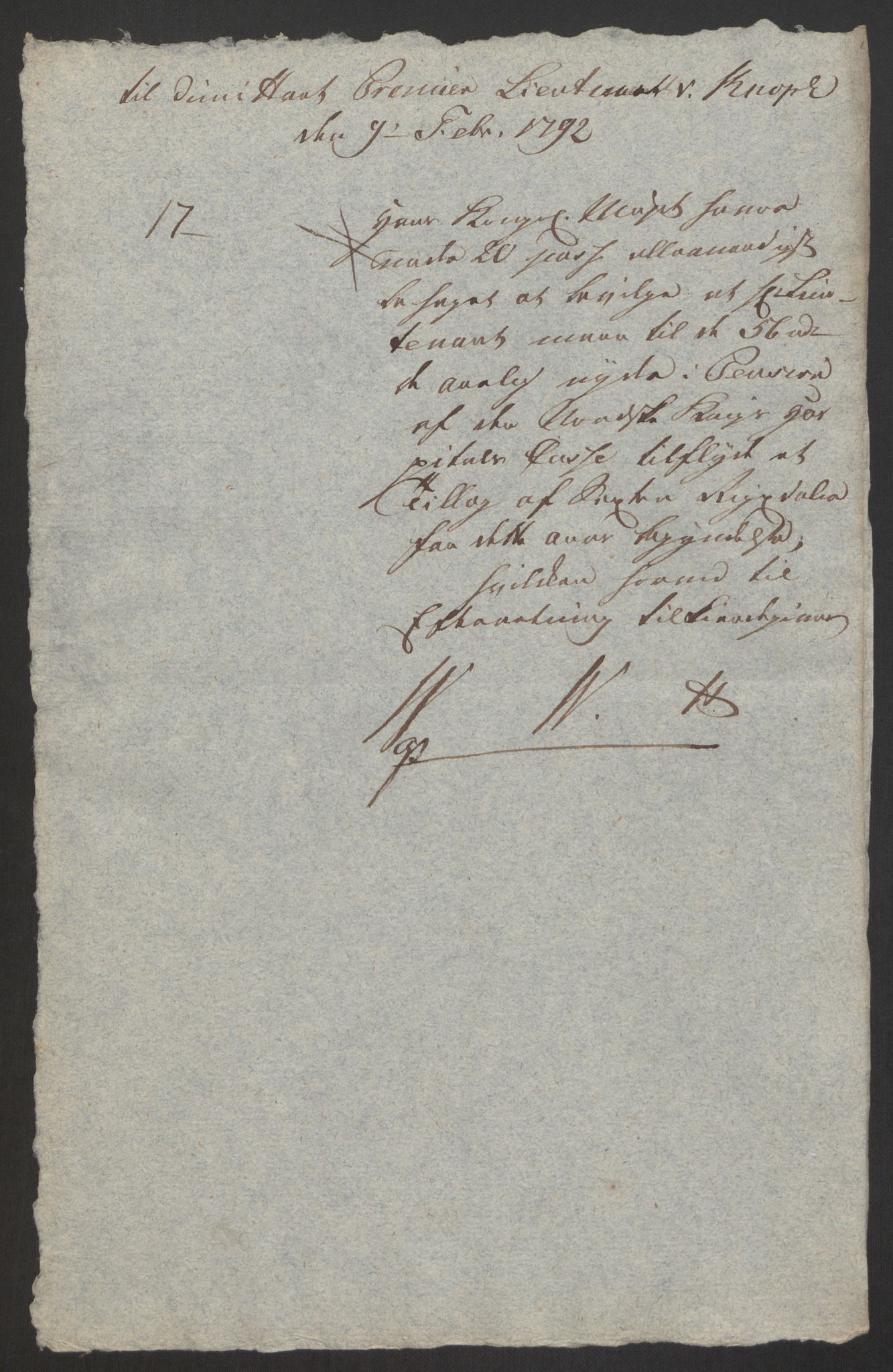 Forsvaret, Den norske kvesthuskasse/krigshospitalkasse, AV/RA-RAFA-1887/F/Fa/L0008: Konsepter, 1790-1793, s. 749