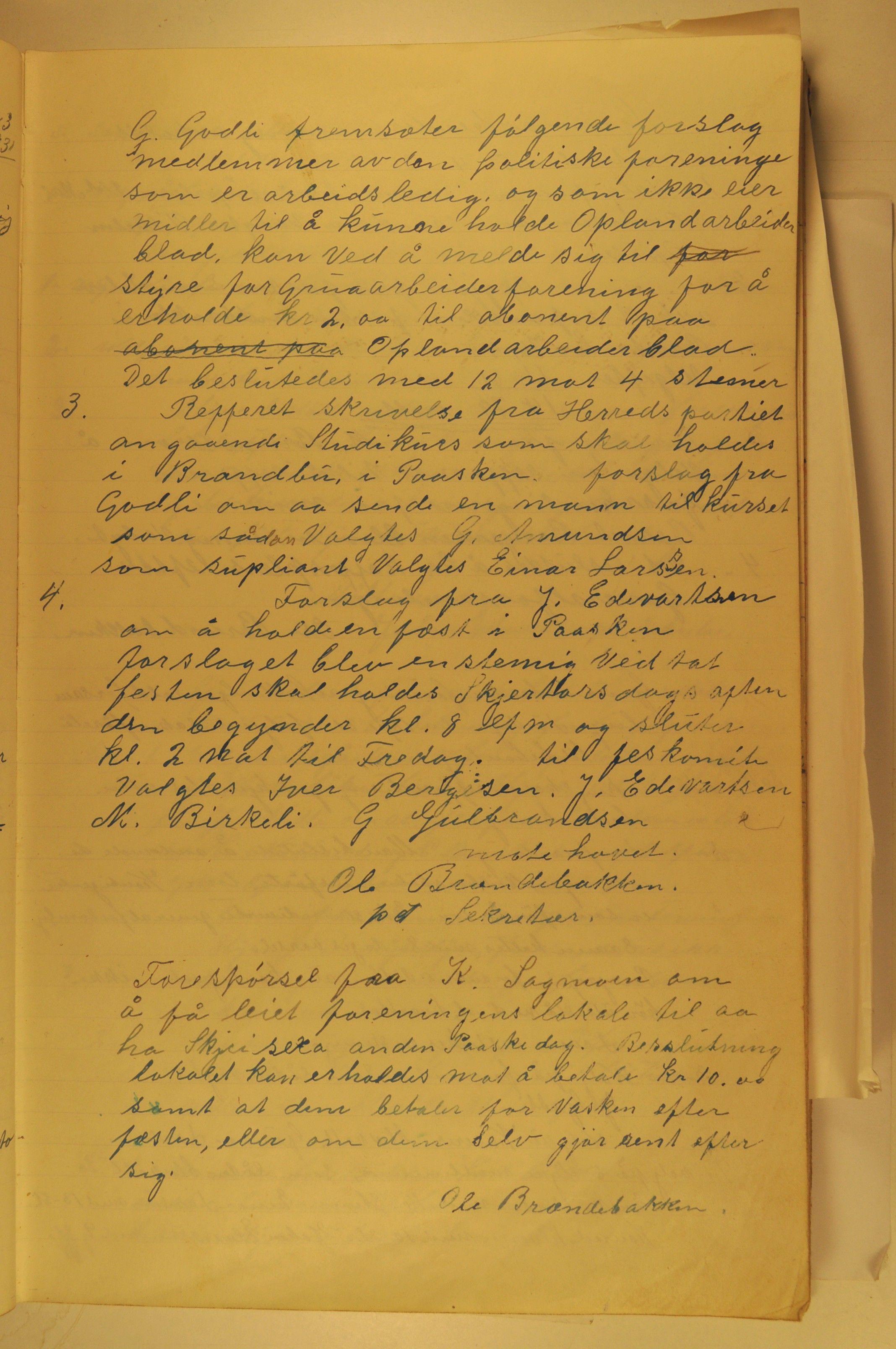 Grua Arbeiderlag, OARM/H-A-00261/A/L0001/0001: Forhandlingsprotokoller / Forhandlingsprotokoll Grua Arbeiderforening, 1918-1939