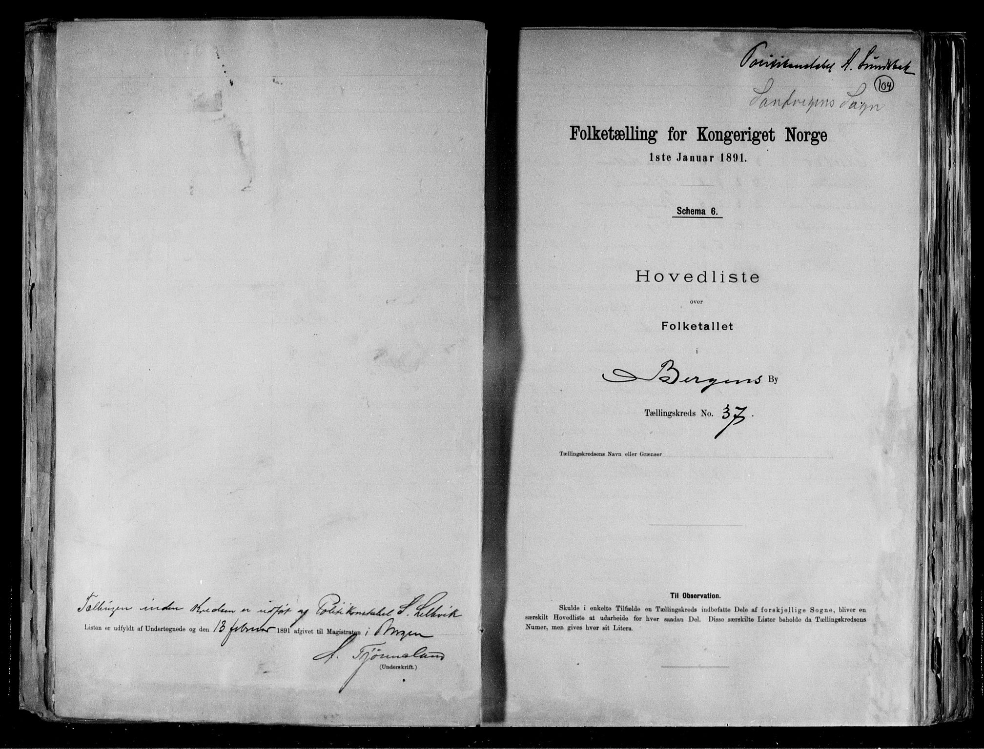 RA, Folketelling 1891 for 1301 Bergen kjøpstad, 1891, s. 106