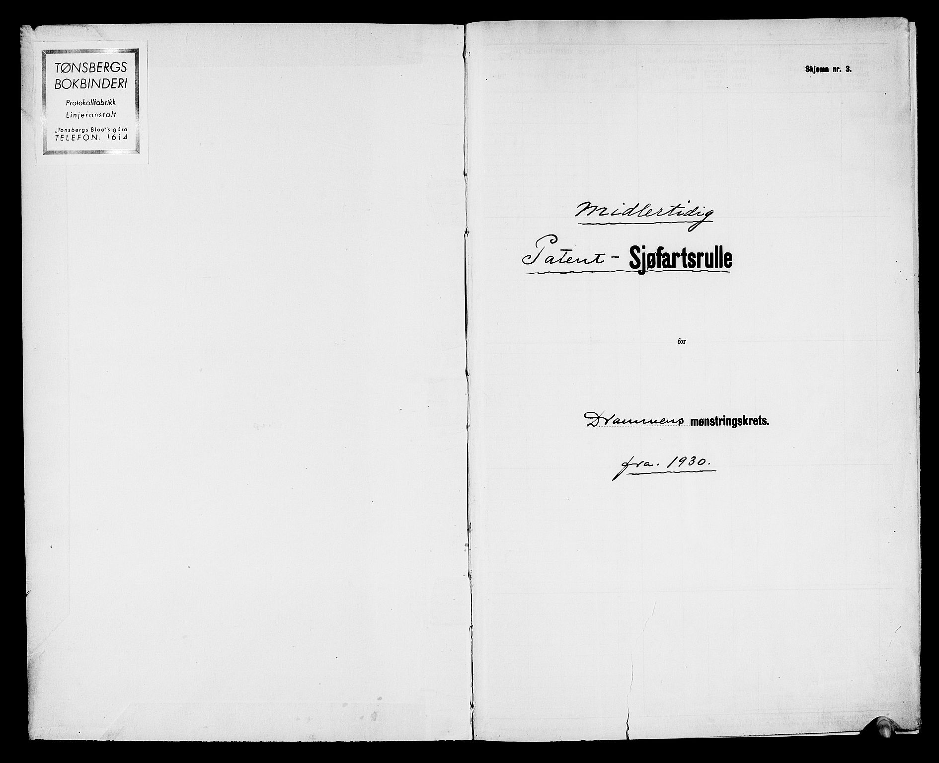 Drammen innrulleringsdistrikt, SAKO/A-781/F/Fd/L0006: Midlertidige patenter, 1930-1947, s. 2
