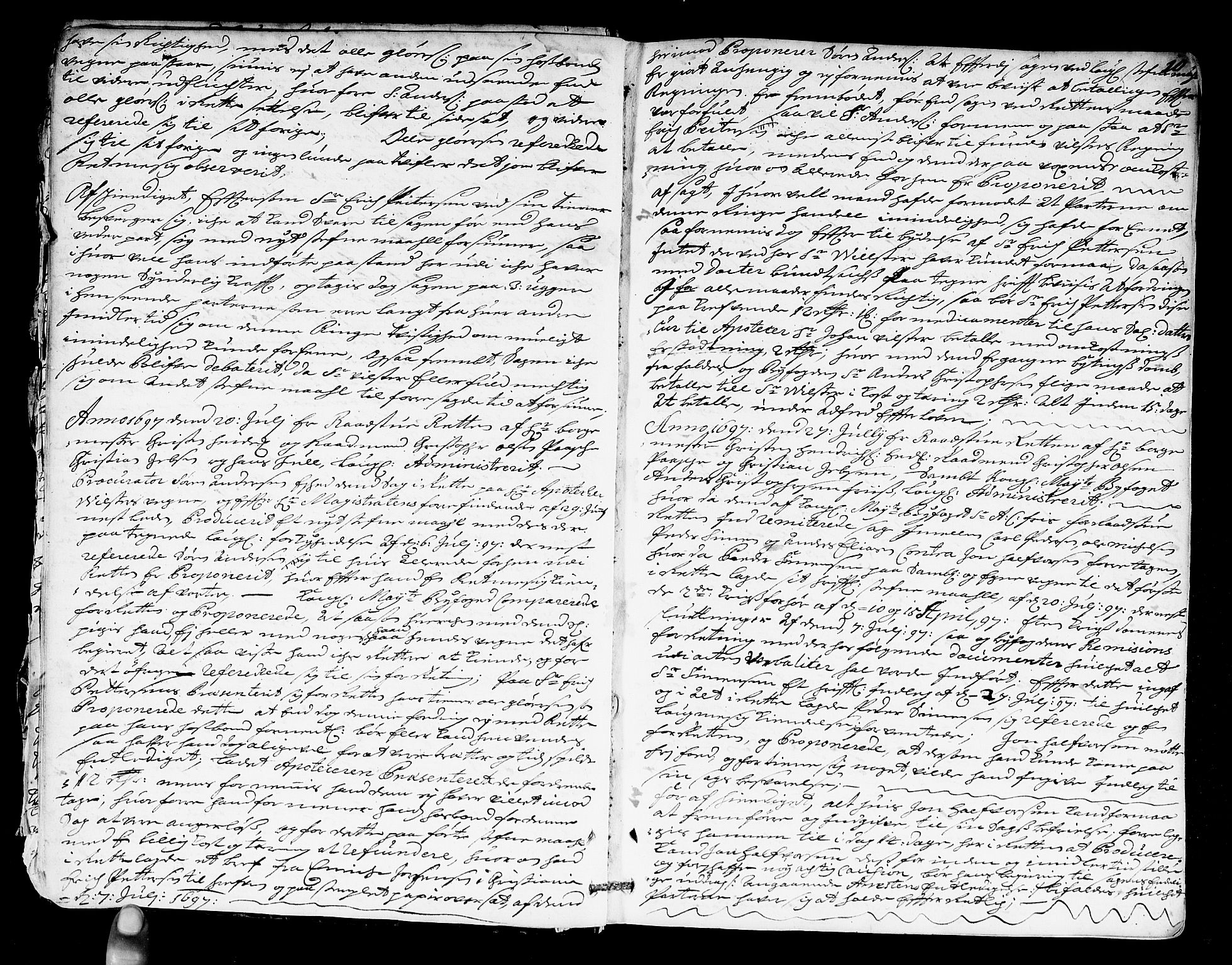 Fredrikshald rådstuerett, AV/SAO-A-11129/A/L0003: Rådstuprotokoll, 1697-1708, s. 9b-10a