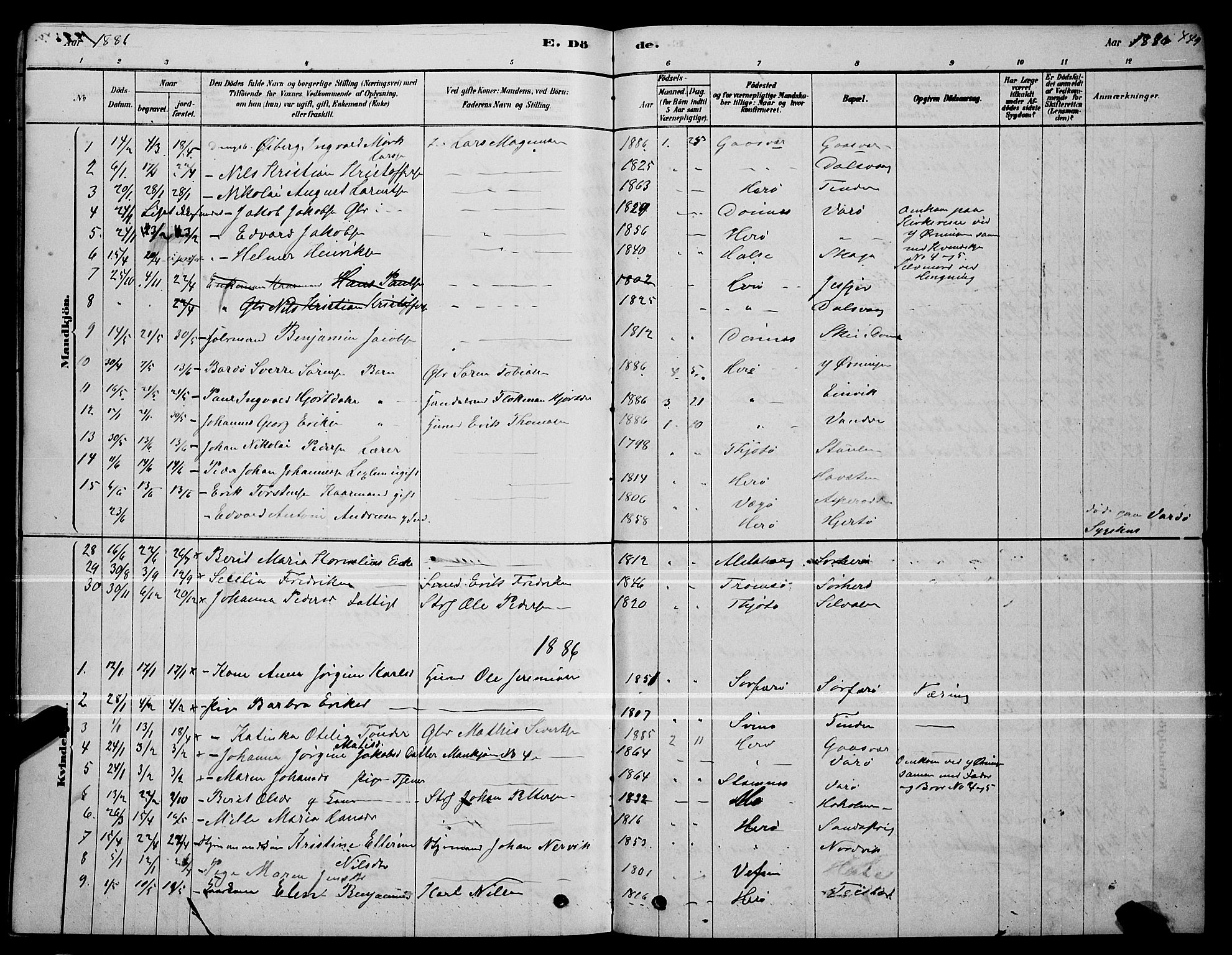 Ministerialprotokoller, klokkerbøker og fødselsregistre - Nordland, AV/SAT-A-1459/834/L0513: Klokkerbok nr. 834C04, 1877-1892, s. 449