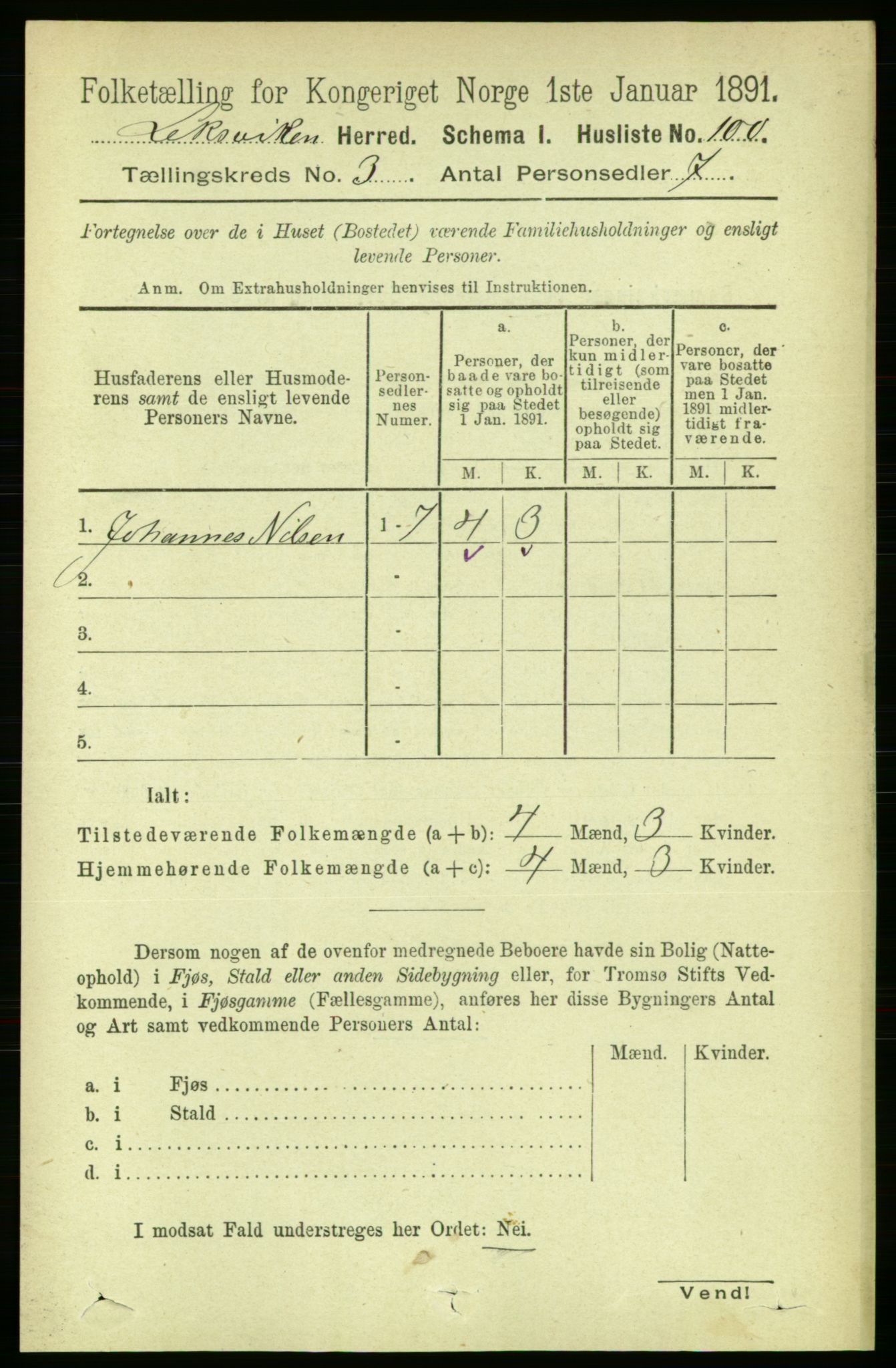 RA, Folketelling 1891 for 1718 Leksvik herred, 1891, s. 1191