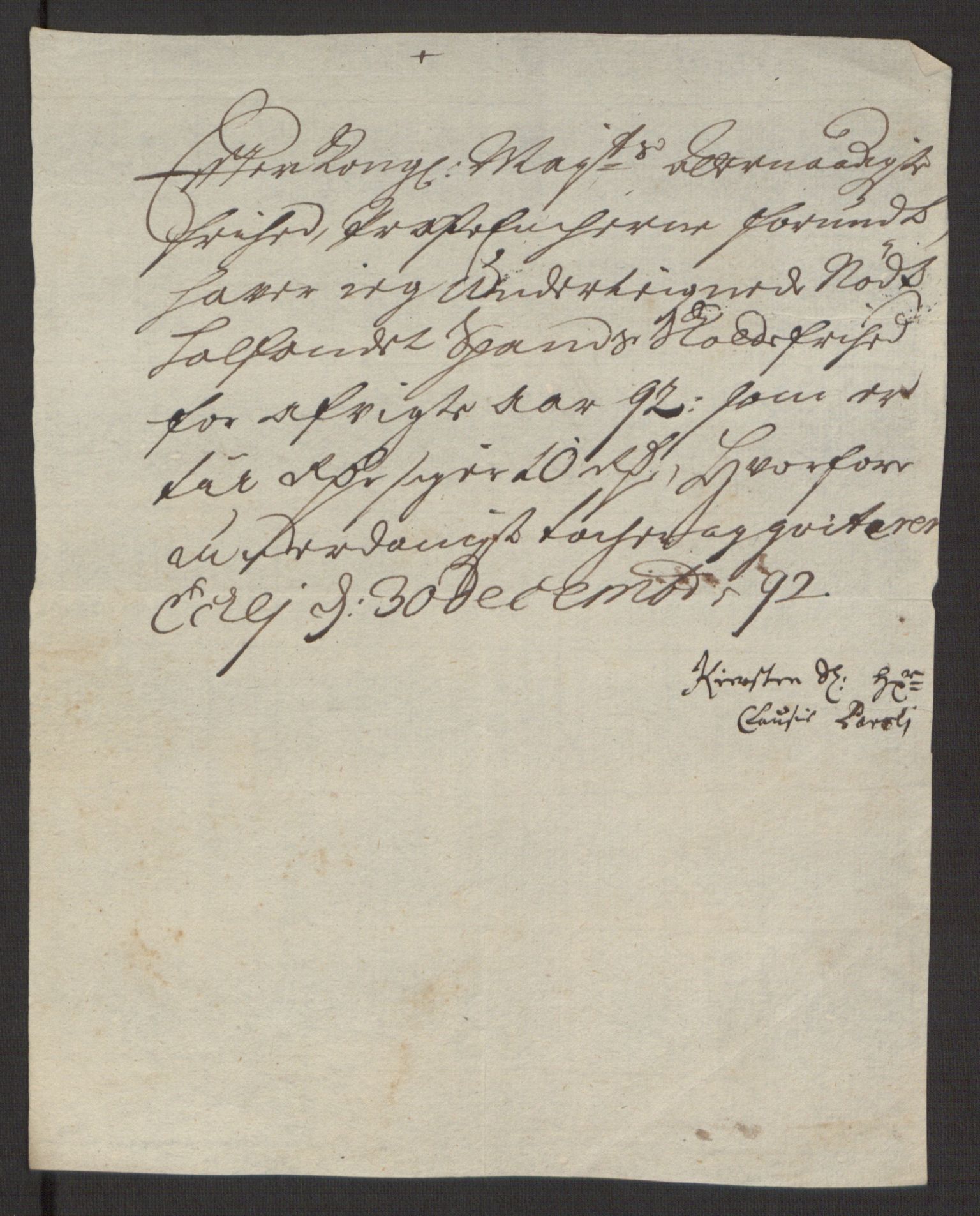 Rentekammeret inntil 1814, Reviderte regnskaper, Fogderegnskap, AV/RA-EA-4092/R58/L3937: Fogderegnskap Orkdal, 1691-1692, s. 355