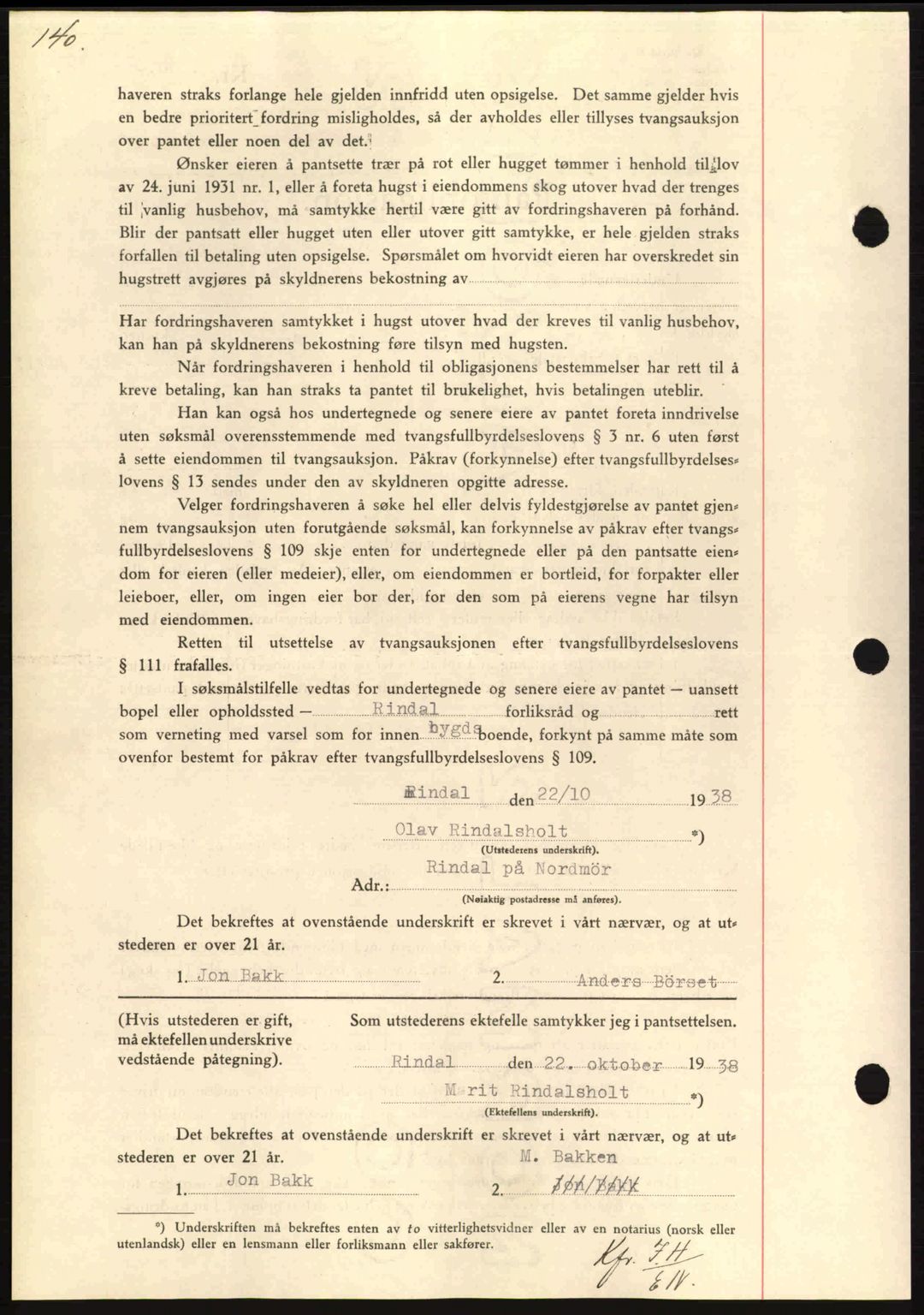 Nordmøre sorenskriveri, SAT/A-4132/1/2/2Ca: Pantebok nr. B84, 1938-1939, Dagboknr: 2447/1938