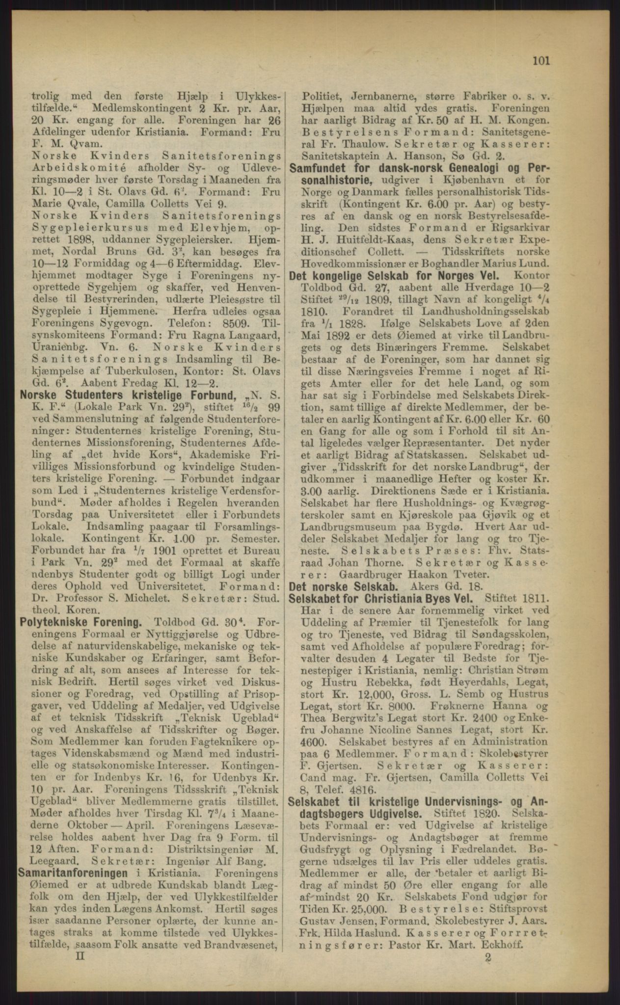 Kristiania/Oslo adressebok, PUBL/-, 1903, s. 101