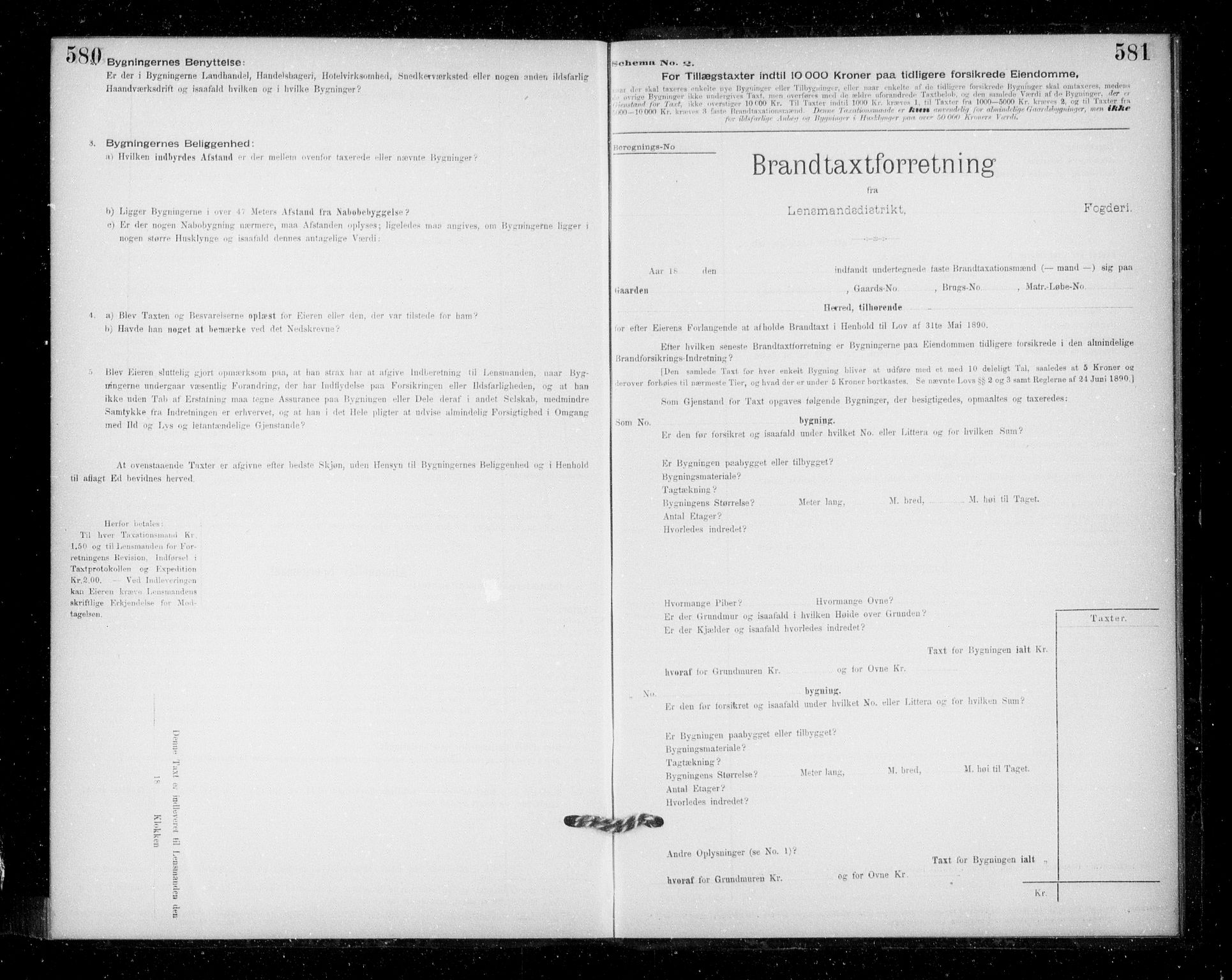 Lensmannen i Jondal, AV/SAB-A-33101/0012/L0005: Branntakstprotokoll, skjematakst, 1894-1951, s. 580-581