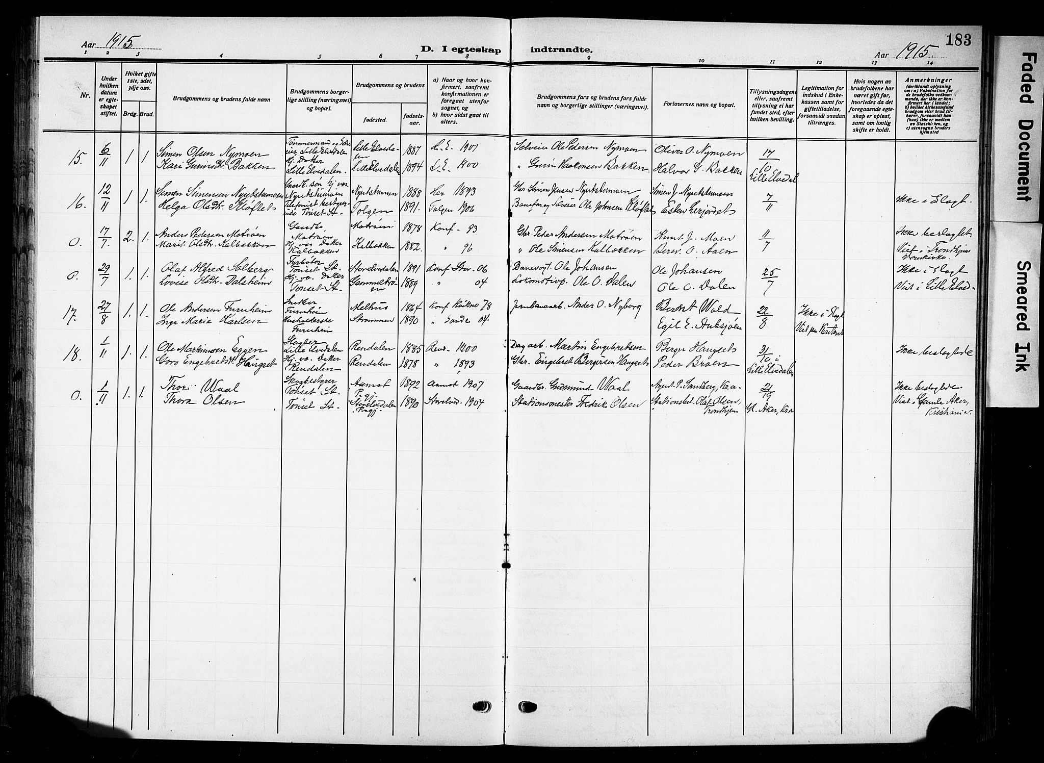 Tynset prestekontor, AV/SAH-PREST-058/H/Ha/Hab/L0011: Klokkerbok nr. 11, 1915-1930, s. 183
