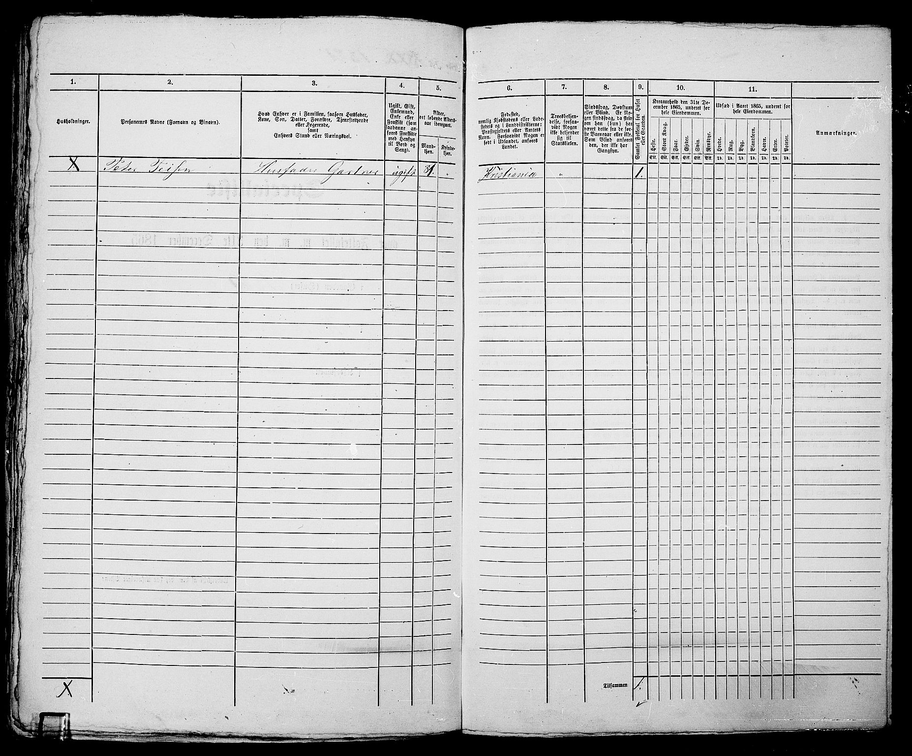 RA, Folketelling 1865 for 0301 Kristiania kjøpstad, 1865, s. 2996