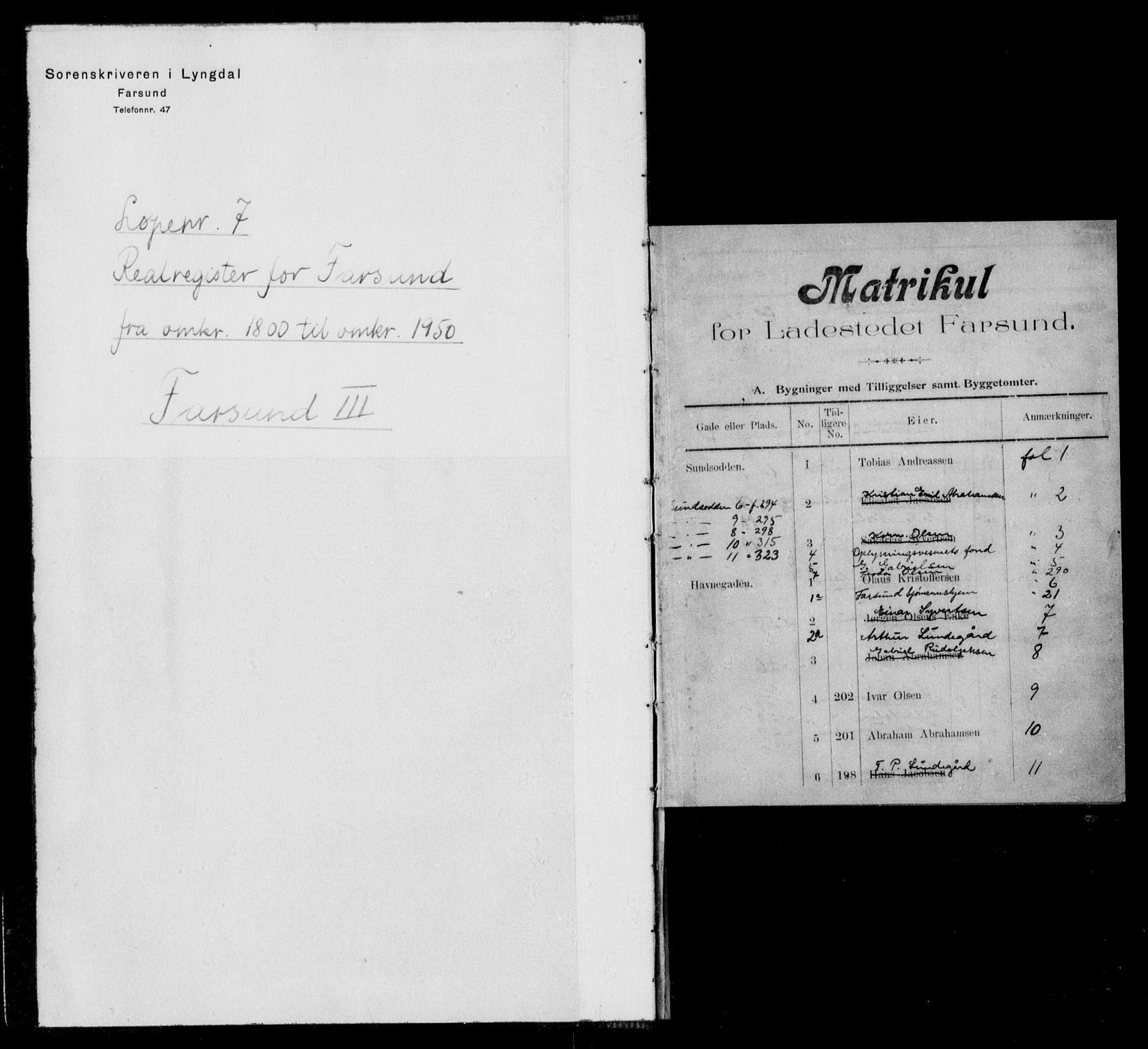 Lyngdal sorenskriveri, SAK/1221-0004/G/Ga/L0591: Panteregister nr. 24, 1800-1950