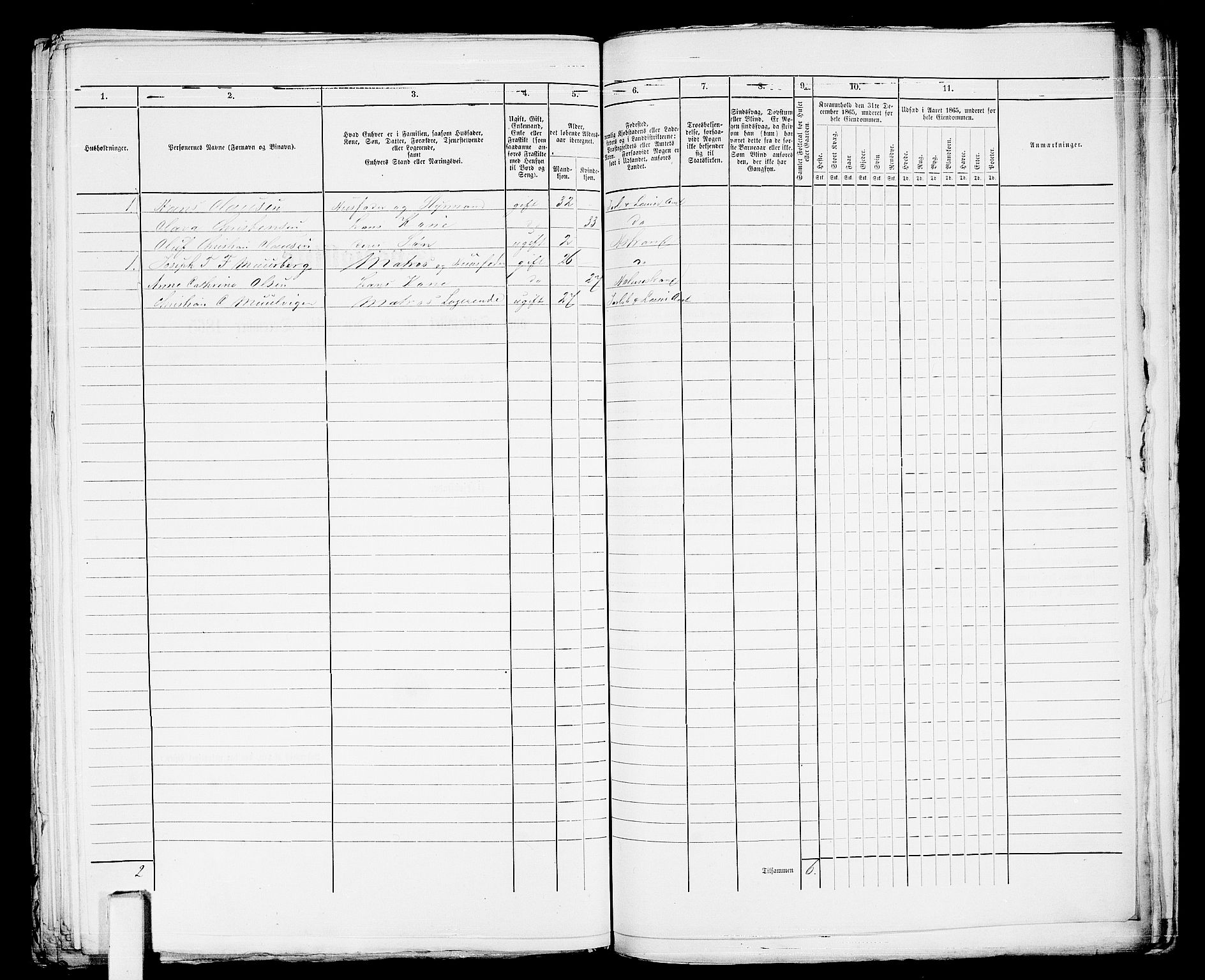 RA, Folketelling 1865 for 0702B Botne prestegjeld, Holmestrand kjøpstad, 1865, s. 376