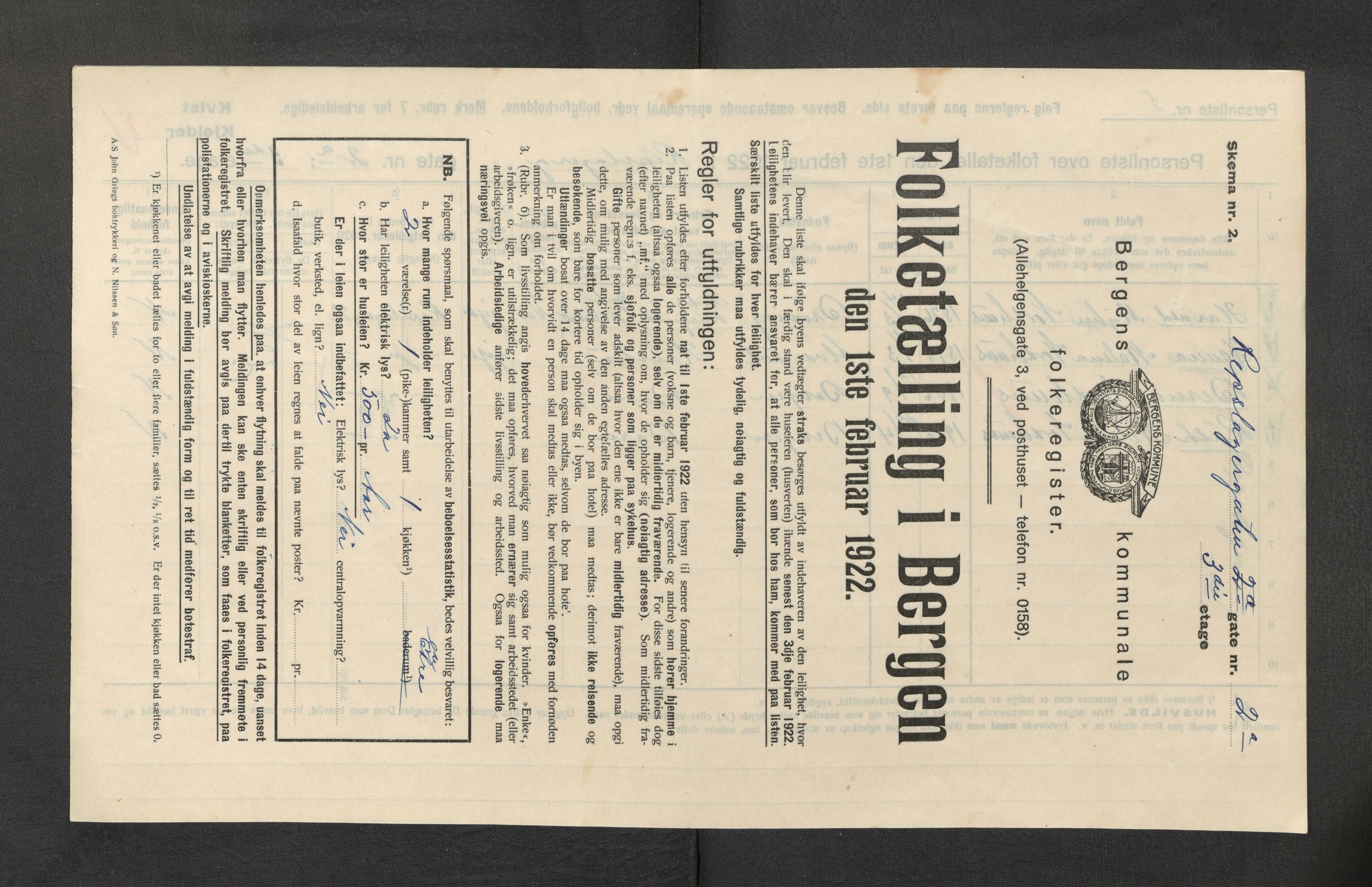 SAB, Kommunal folketelling 1922 for Bergen kjøpstad, 1922, s. 32366