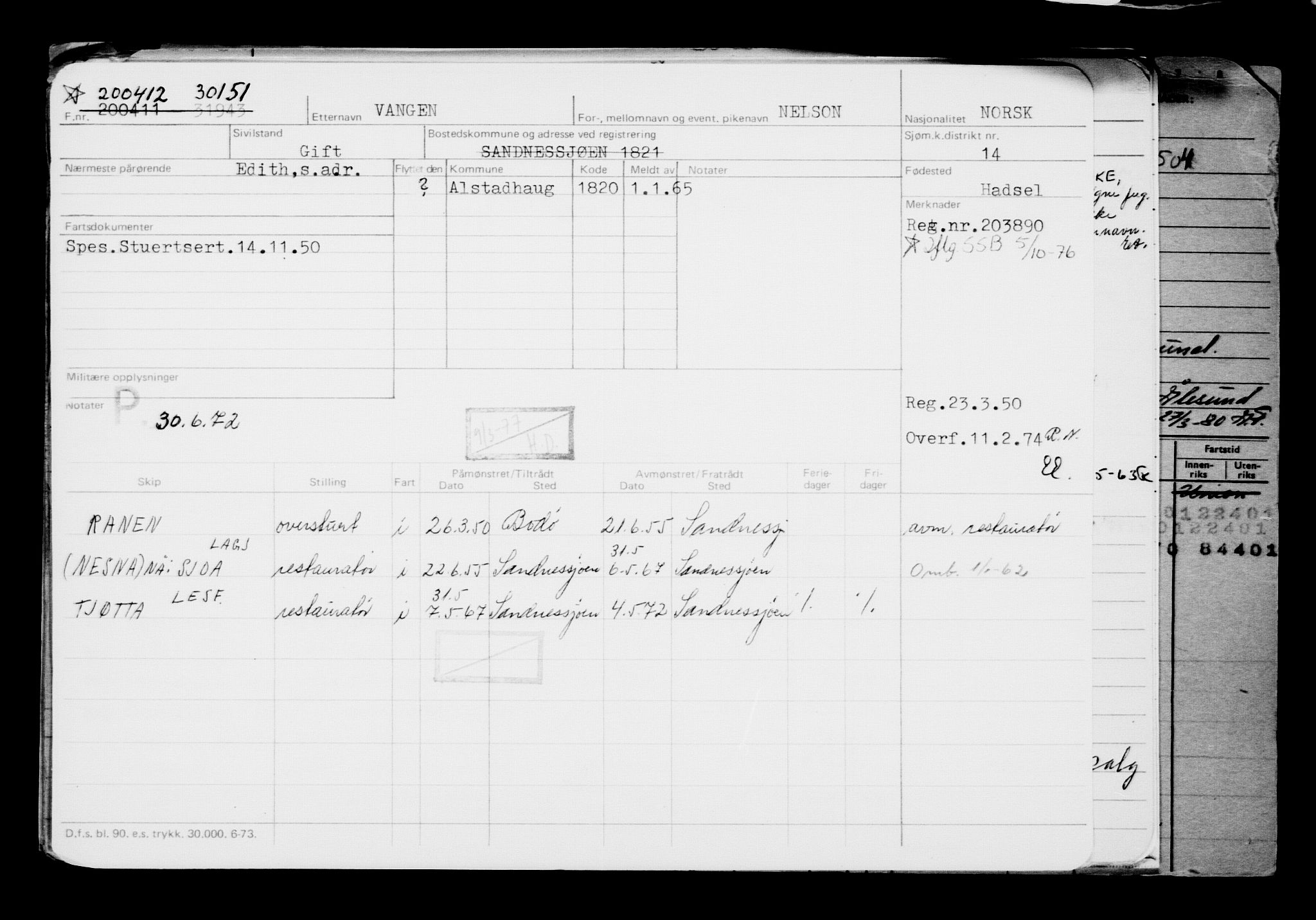 Direktoratet for sjømenn, AV/RA-S-3545/G/Gb/L0104: Hovedkort, 1912, s. 23