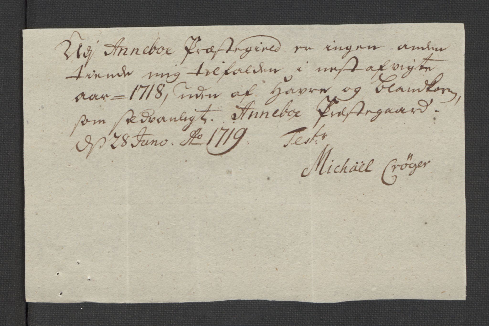 Rentekammeret inntil 1814, Reviderte regnskaper, Fogderegnskap, RA/EA-4092/R32/L1882: Fogderegnskap Jarlsberg grevskap, 1718, s. 143