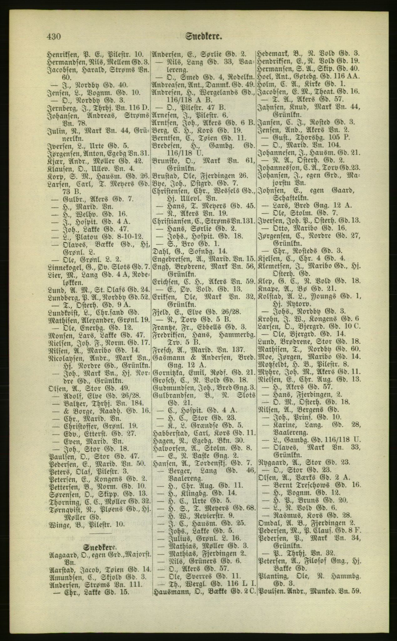 Kristiania/Oslo adressebok, PUBL/-, 1880, s. 430