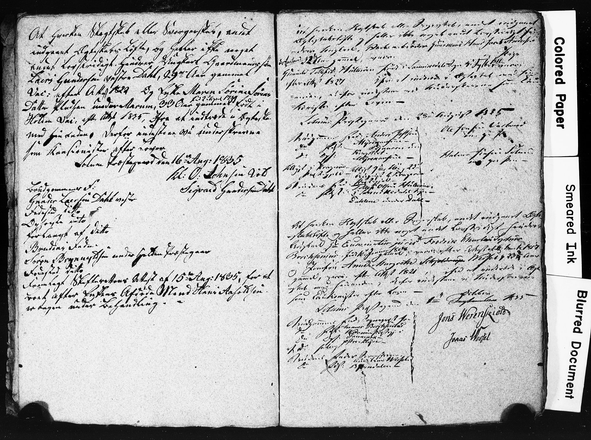 Solum kirkebøker, AV/SAKO-A-306/H/Hc/L0001: Forlovererklæringer nr. 1, 1834-1843