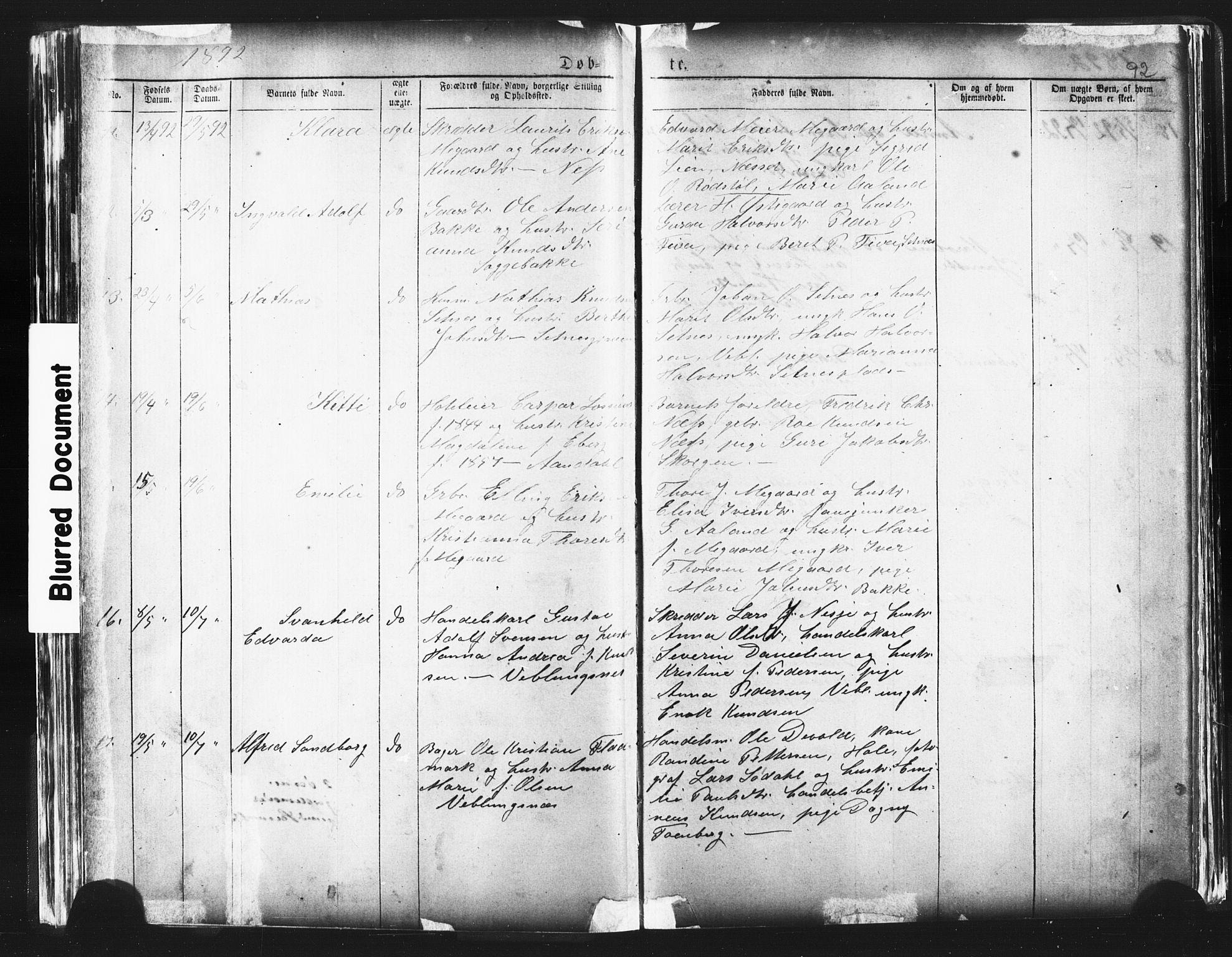 Ministerialprotokoller, klokkerbøker og fødselsregistre - Møre og Romsdal, AV/SAT-A-1454/544/L0580: Klokkerbok nr. 544C02, 1867-1909, s. 92