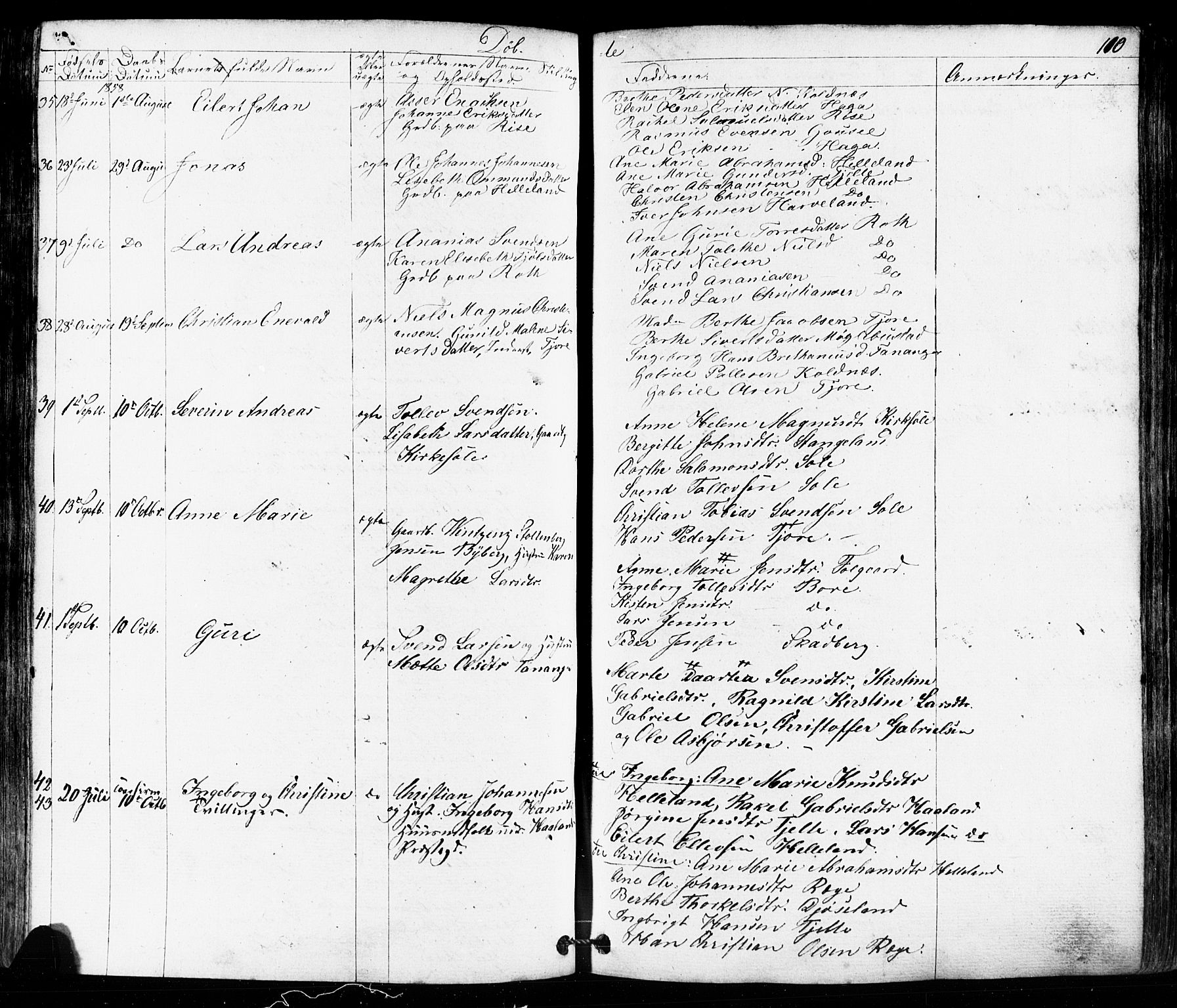 Håland sokneprestkontor, AV/SAST-A-101802/001/30BB/L0002: Klokkerbok nr. B 2, 1845-1872, s. 110