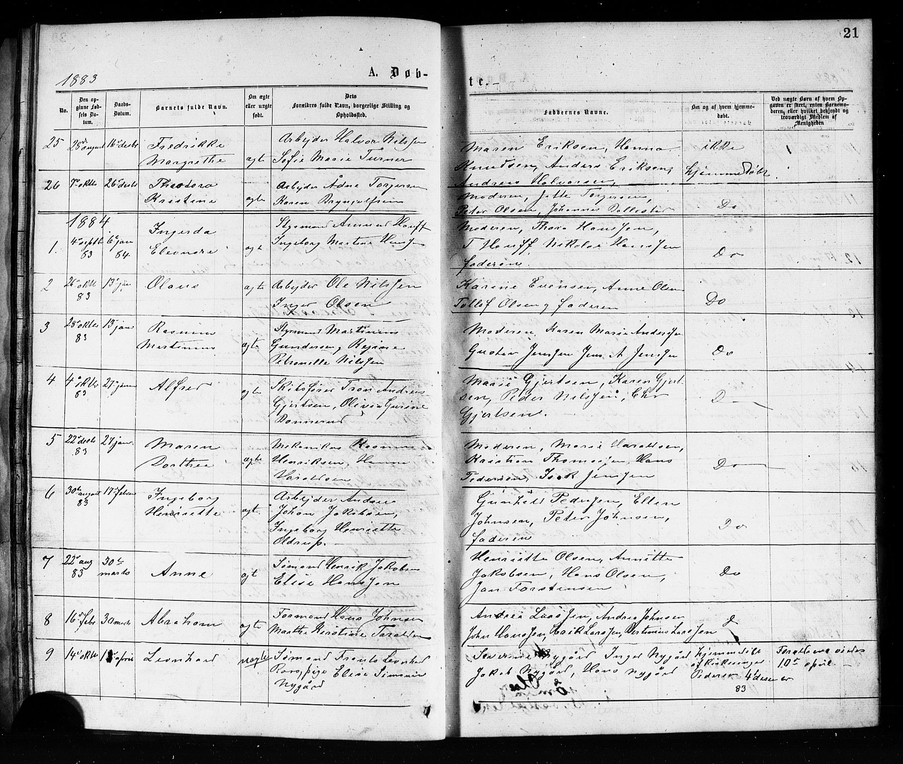 Porsgrunn kirkebøker , AV/SAKO-A-104/G/Ga/L0003: Klokkerbok nr. I 3, 1877-1915, s. 21