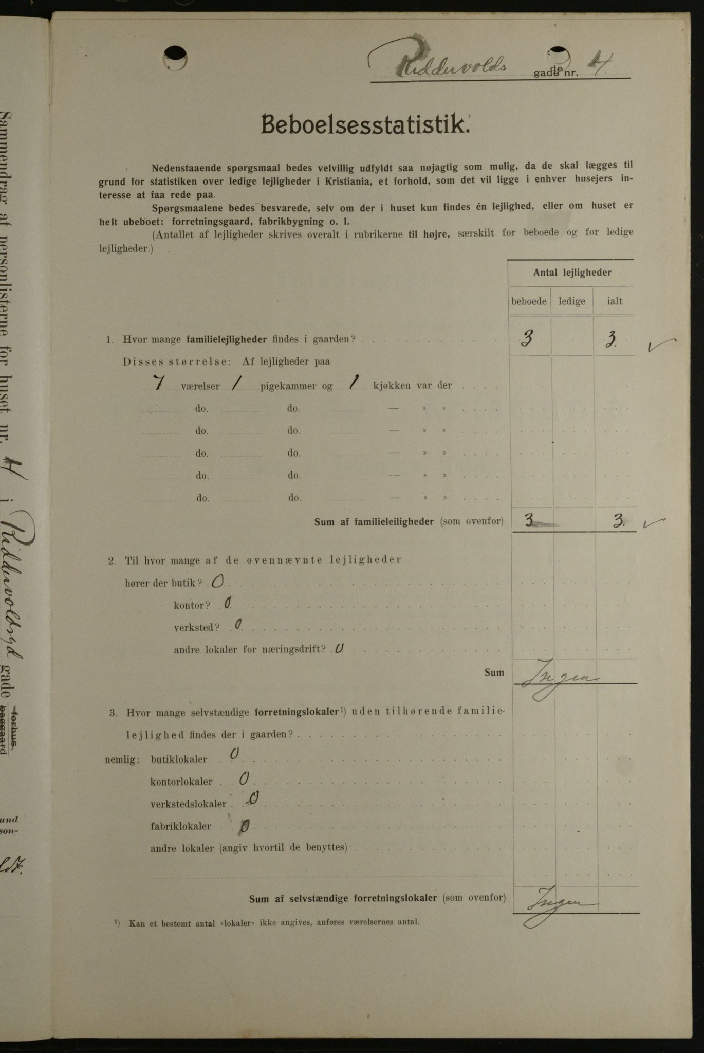 OBA, Kommunal folketelling 1.2.1908 for Kristiania kjøpstad, 1908, s. 74623