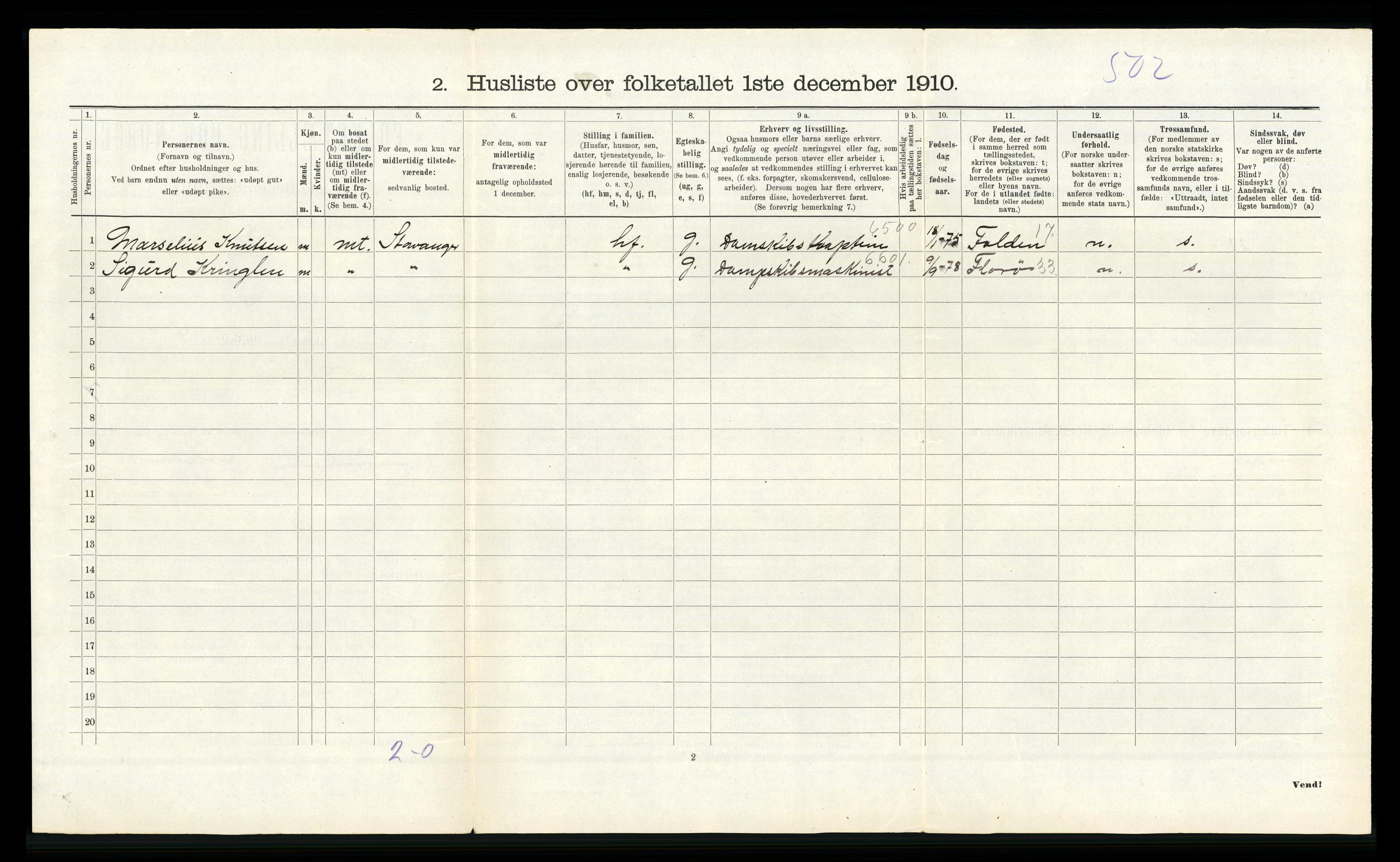 RA, Folketelling 1910 for 1132 Fister herred, 1910, s. 207