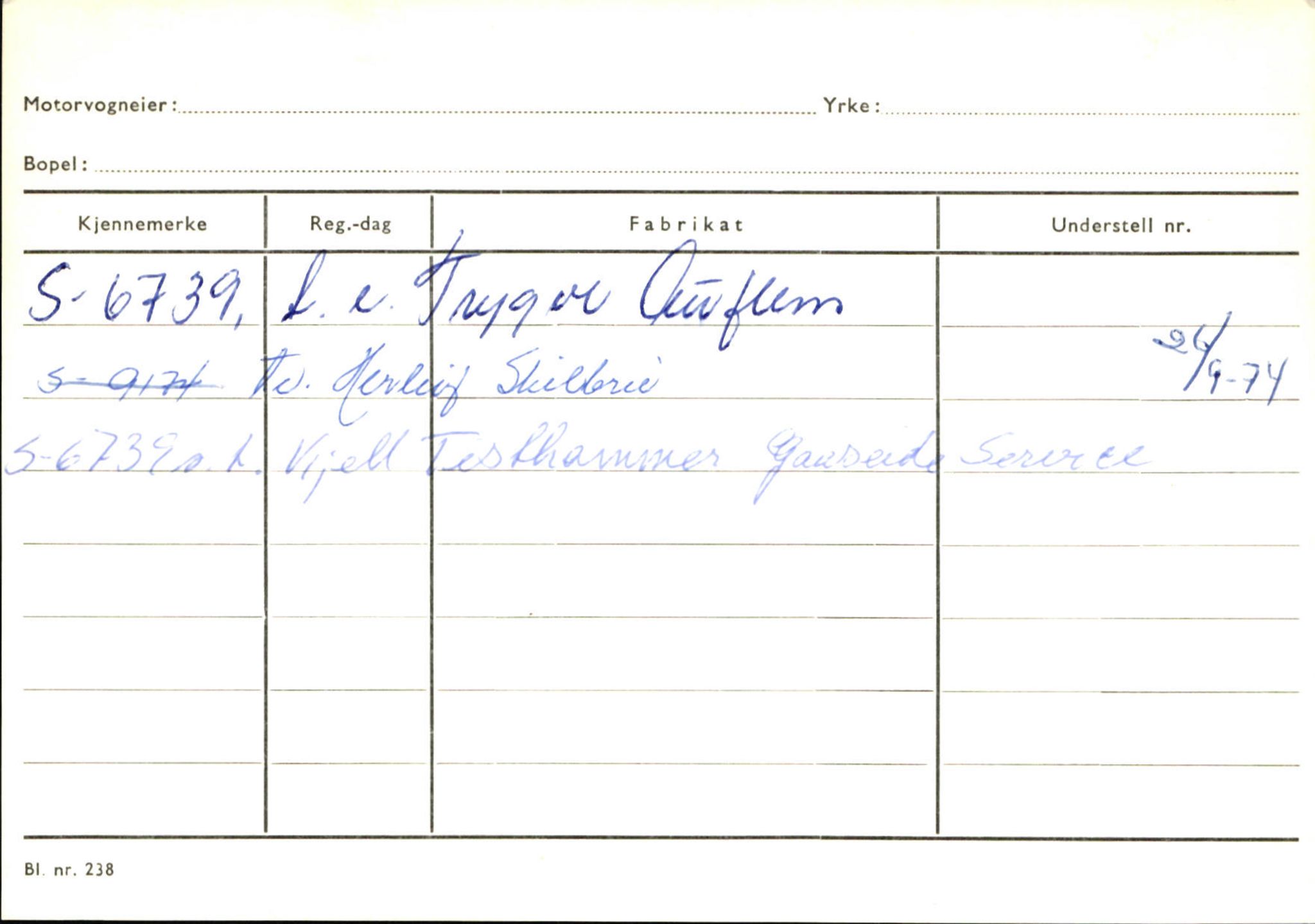 Statens vegvesen, Sogn og Fjordane vegkontor, AV/SAB-A-5301/4/F/L0131: Eigarregister Høyanger P-Å. Stryn S-Å, 1945-1975, s. 1937